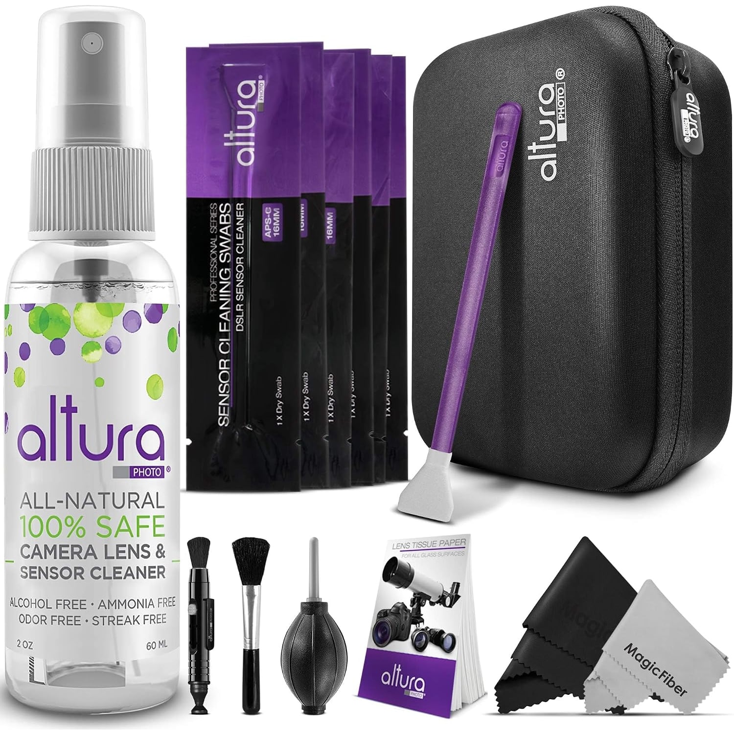 APS-C Sensor Cleaning Kit with Swabs, Solution and Blower