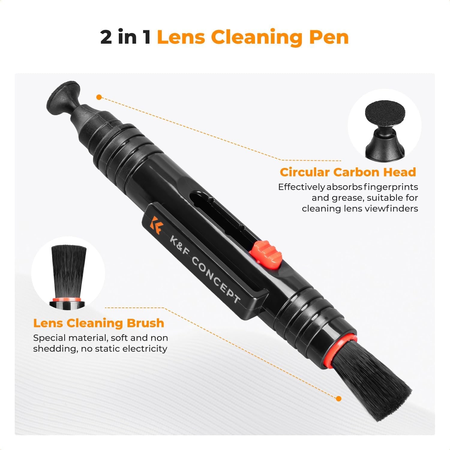 4-in-1 Camera Lens Cleaning Kit with Blower, Lens Pen and Microfiber Cloths