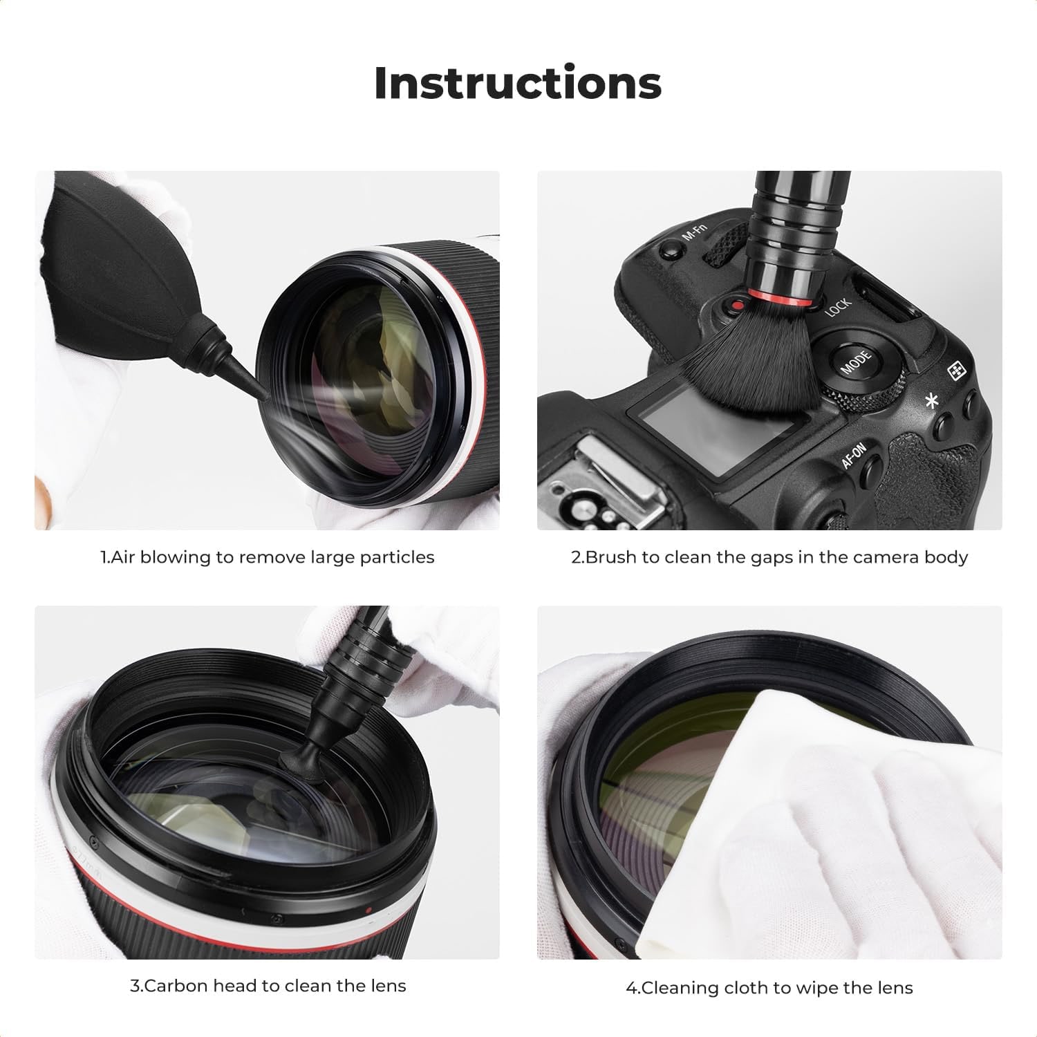 4-in-1 Camera Lens Cleaning Kit with Blower, Lens Pen and Microfiber Cloths: image 7