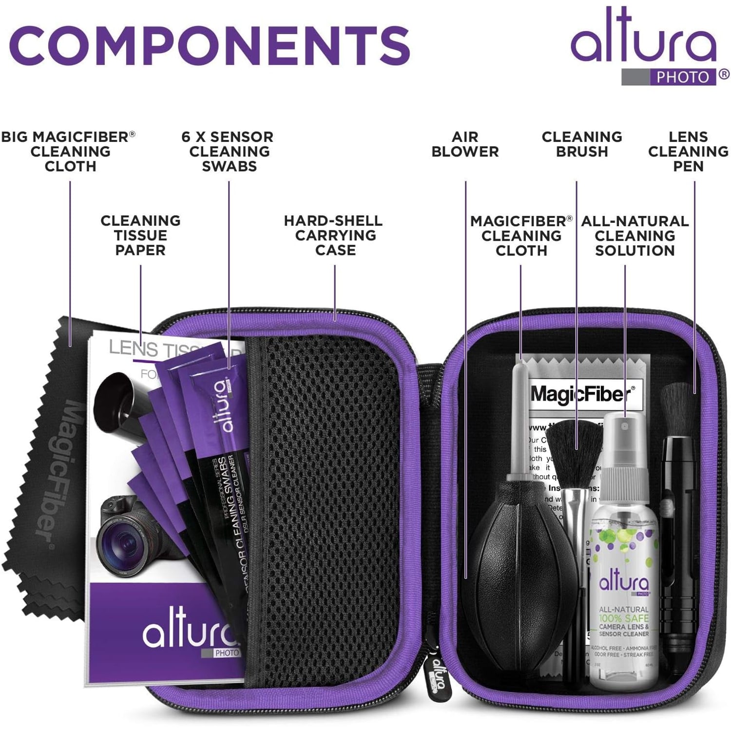Full Frame Camera Cleaning Kit with Sensor Swabs and Hard Case: image 2