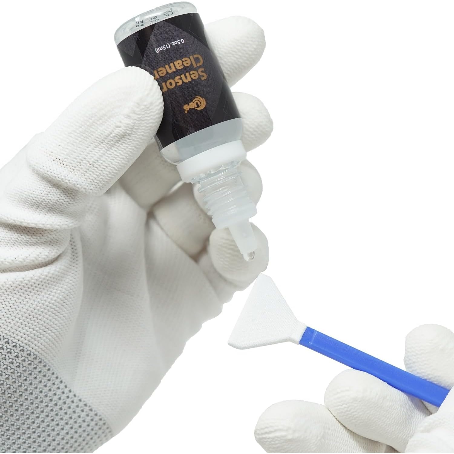 Full-Frame Camera Sensor Cleaning Kit (14 Swabs + 15ml Cleaner)