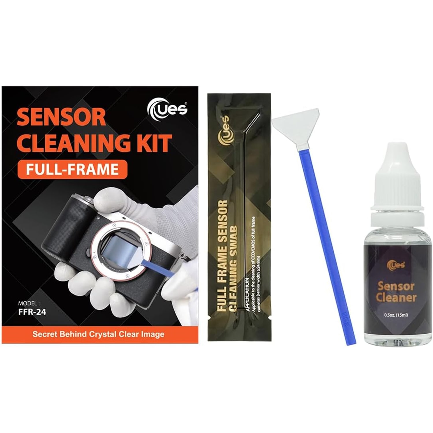 Full-Frame Camera Sensor Cleaning Kit (14 Swabs + 15ml Cleaner): image 1