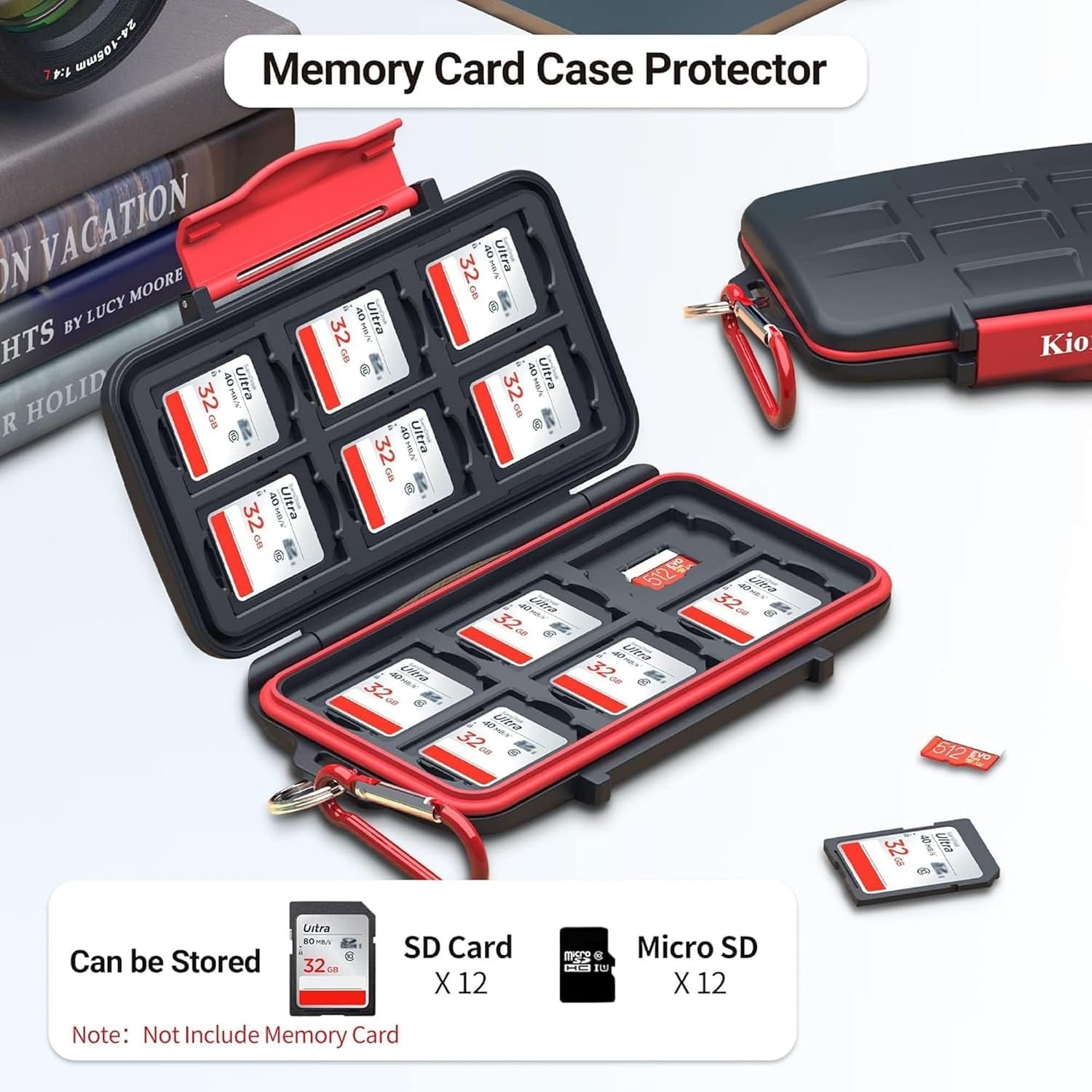 24-Slot SD and Micro SD Memory Card Case: image 2