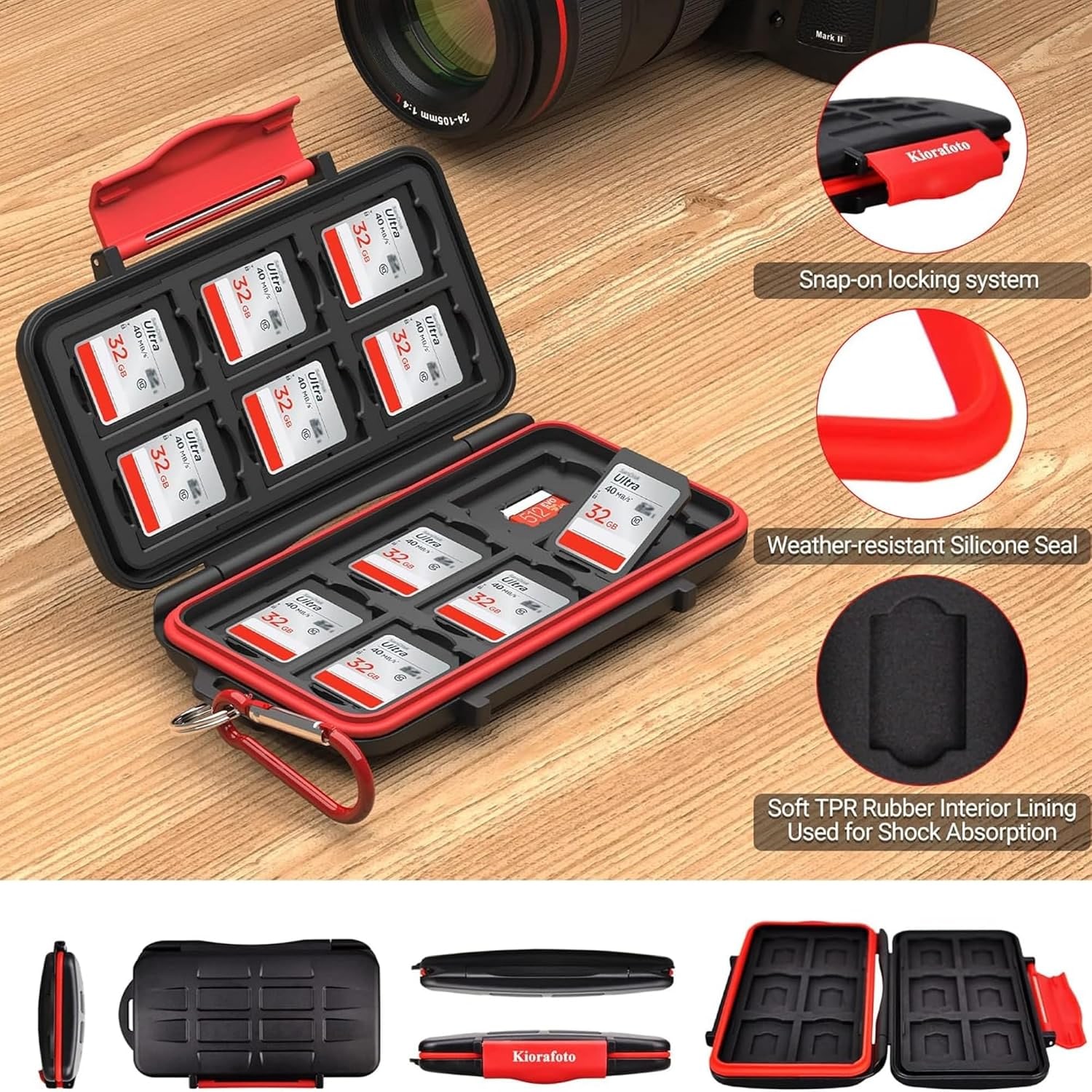 24-Slot SD and Micro SD Memory Card Case: image 4