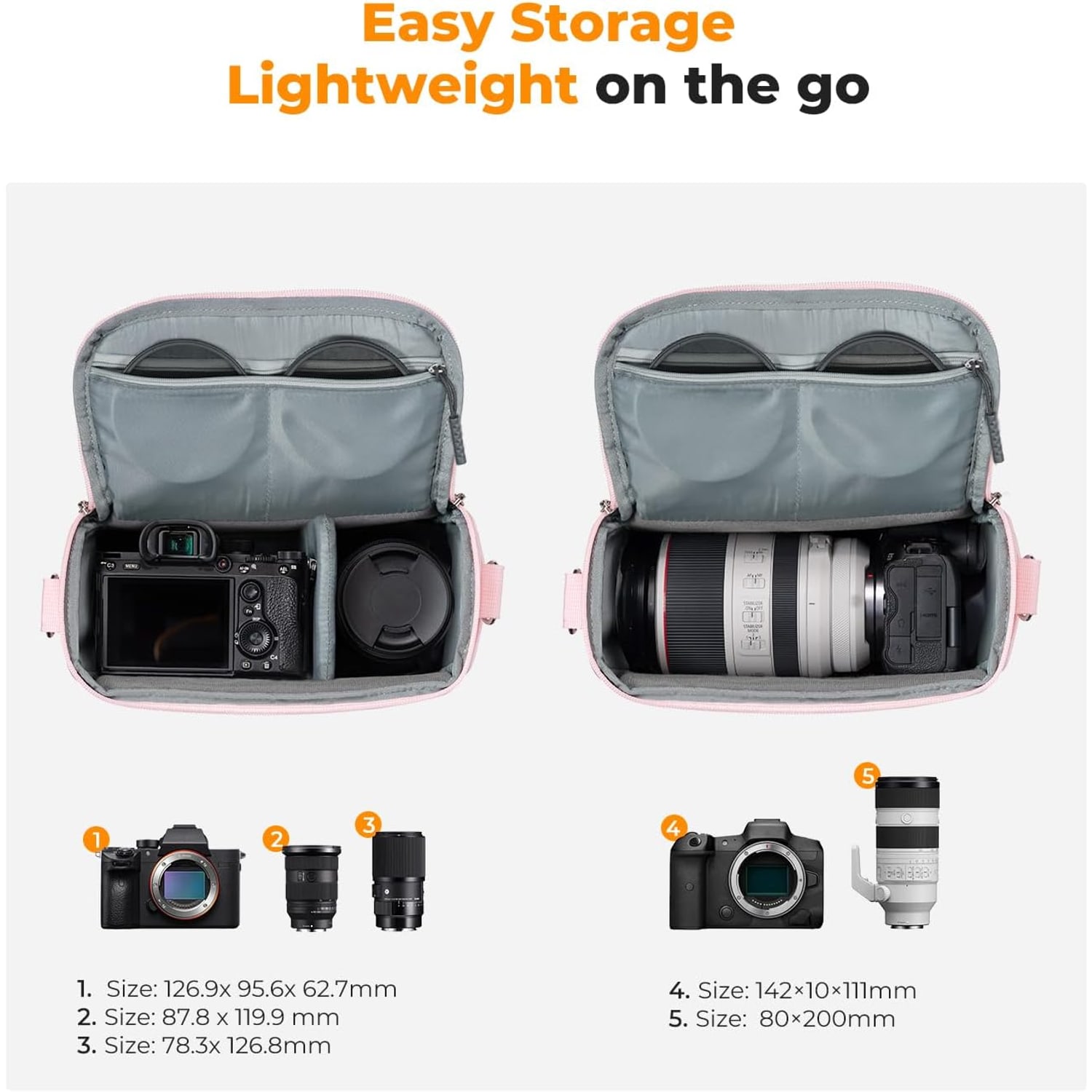 5L Camera Shoulder Bag with Removable Divider