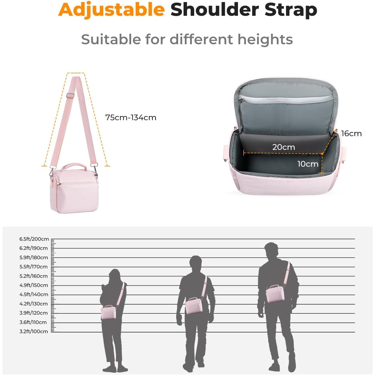 5L Camera Shoulder Bag with Removable Divider