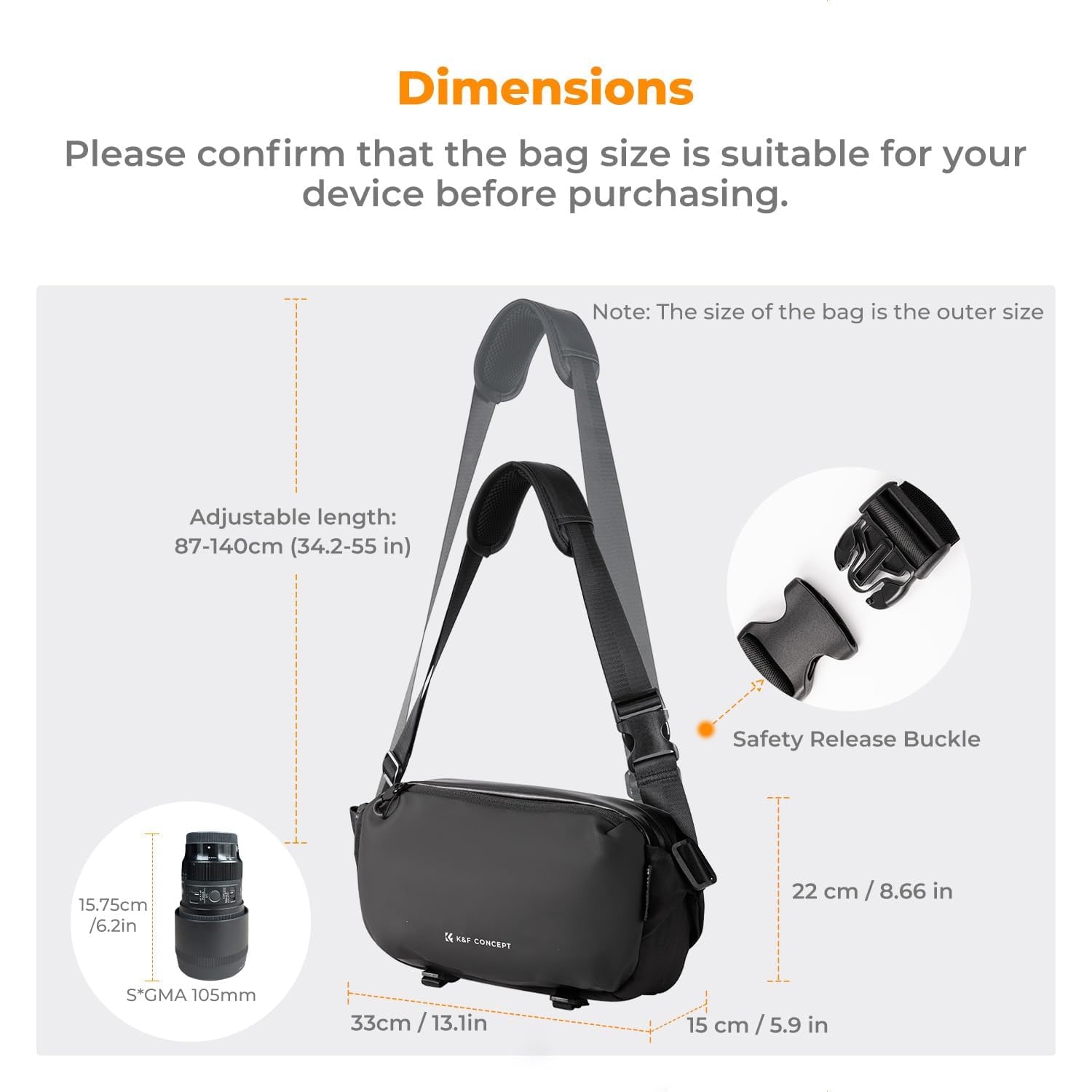 10L Camera Sling Bag