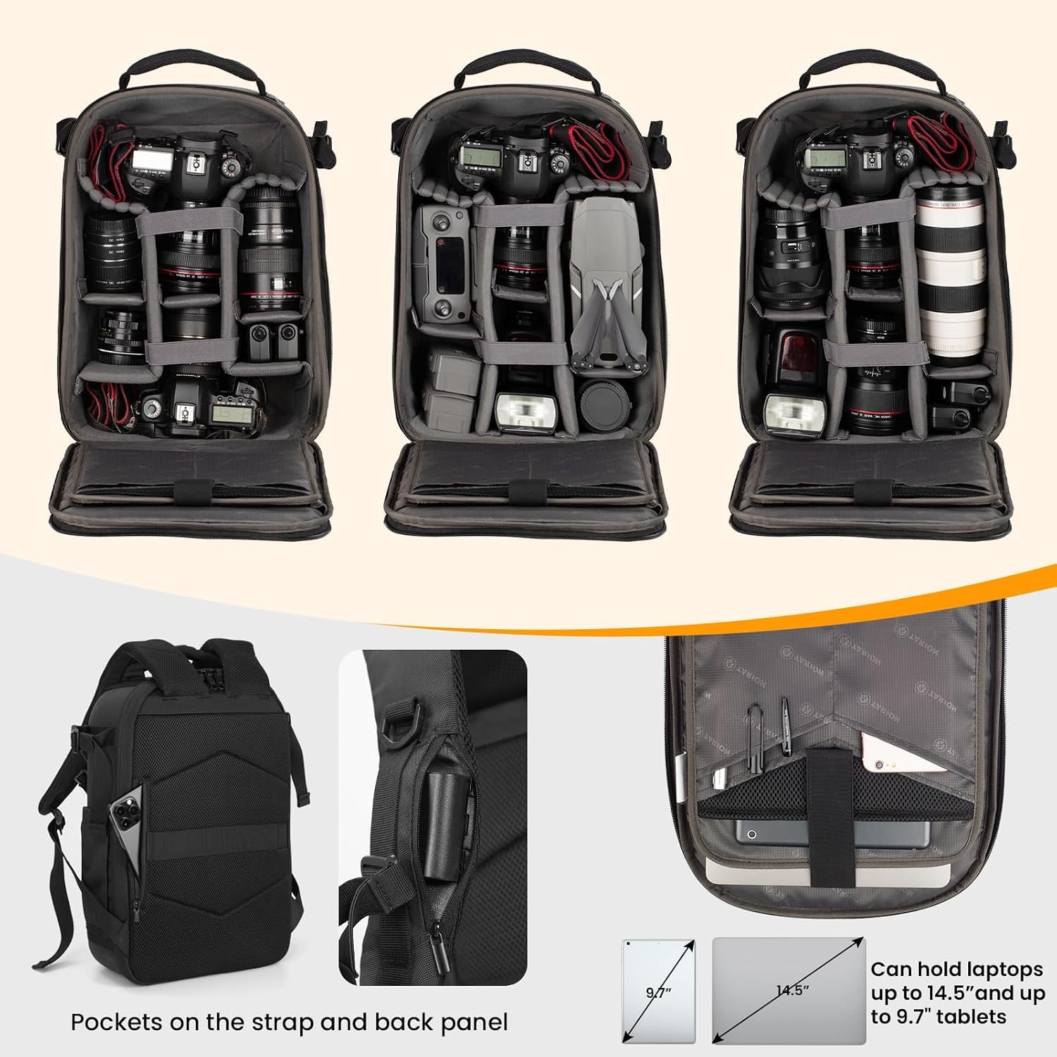 Hard Shell Camera Backpack Case