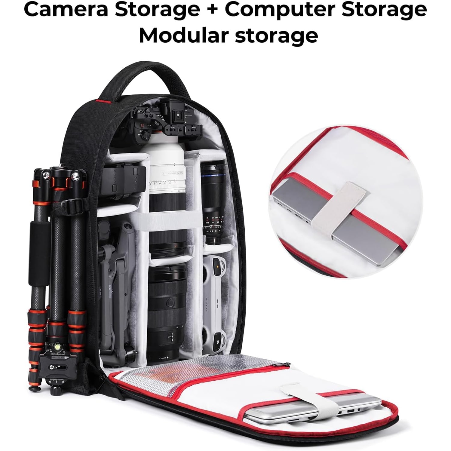Lightweight 16L Camera Backpack with Laptop Sleeve