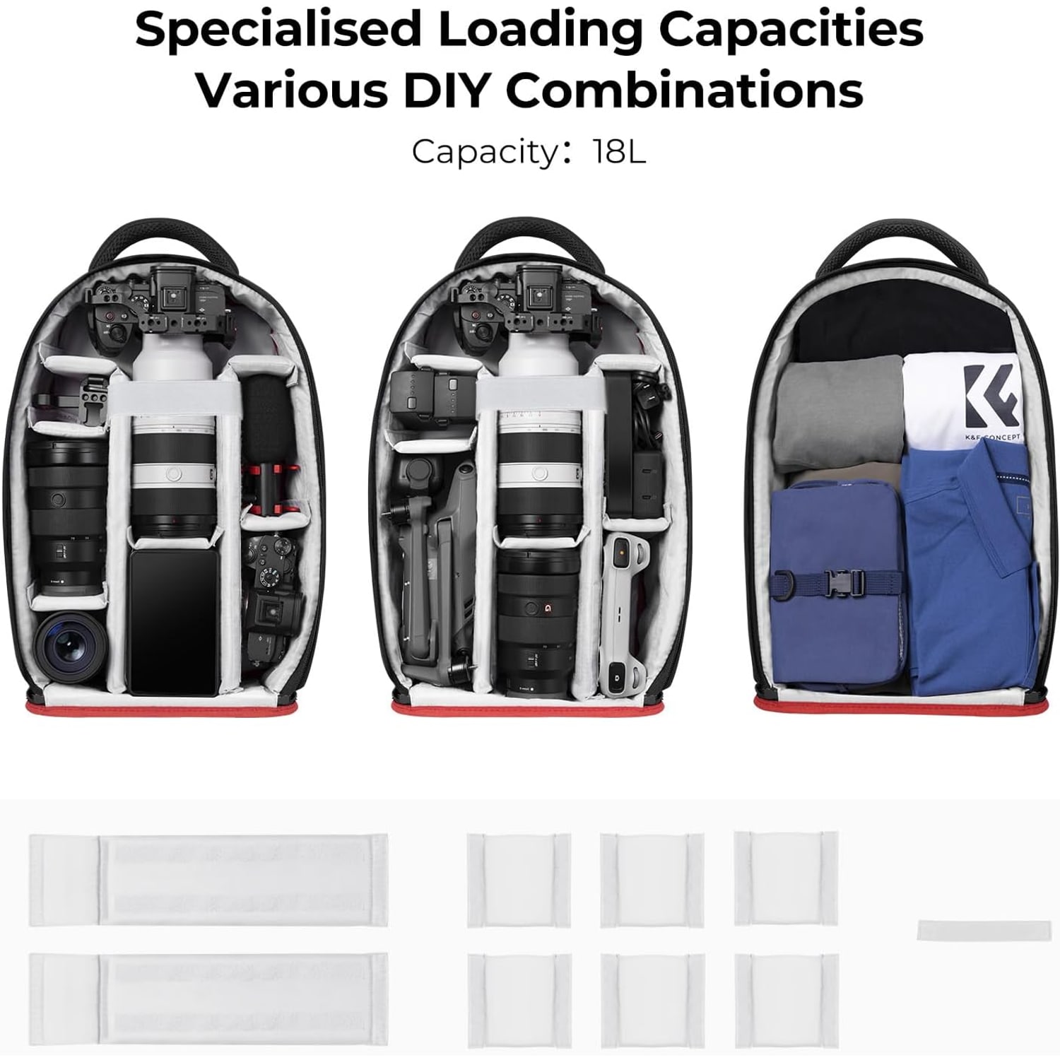 Lightweight 16L Camera Backpack with Laptop Sleeve