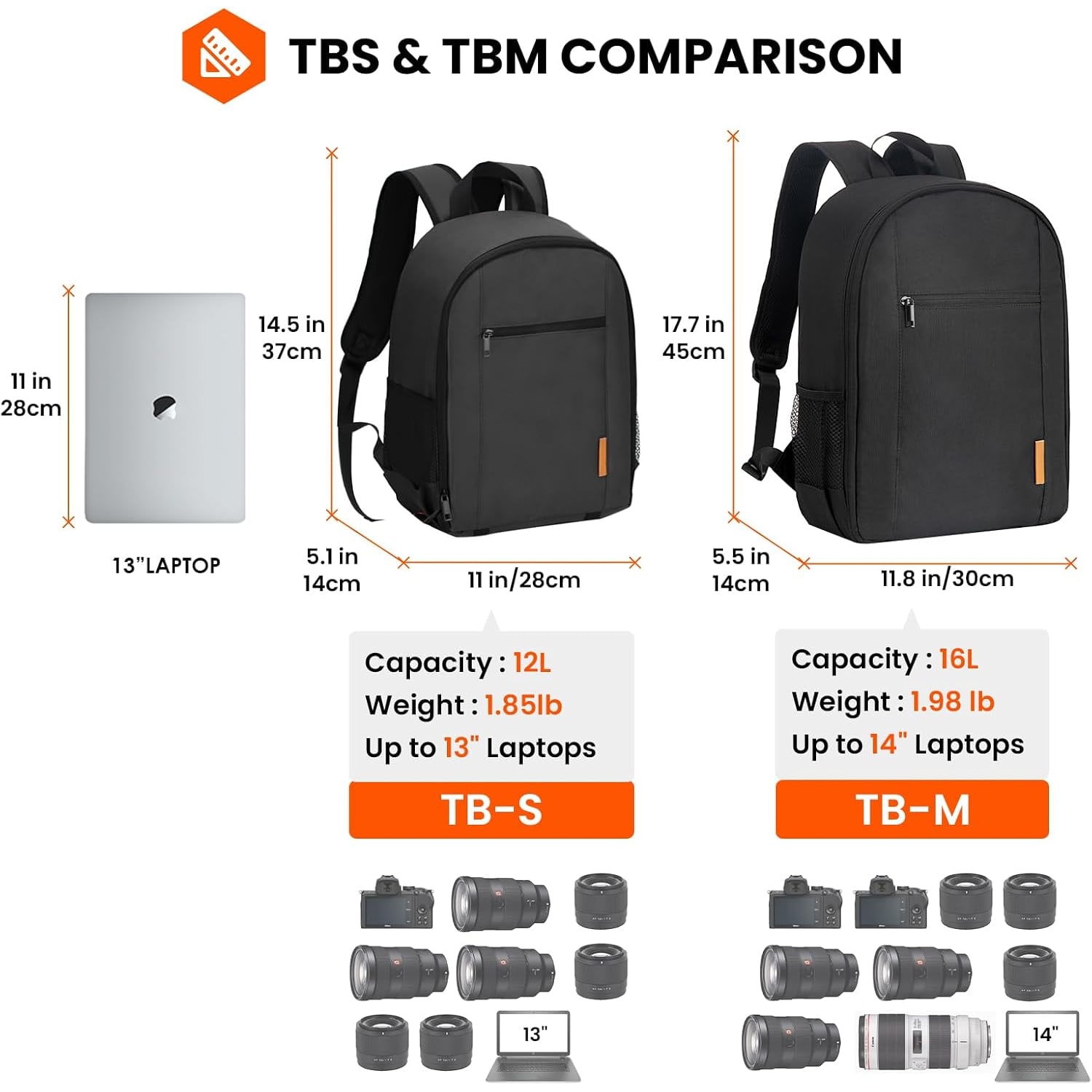Small Camera Backpack with Rain Cover: image 7