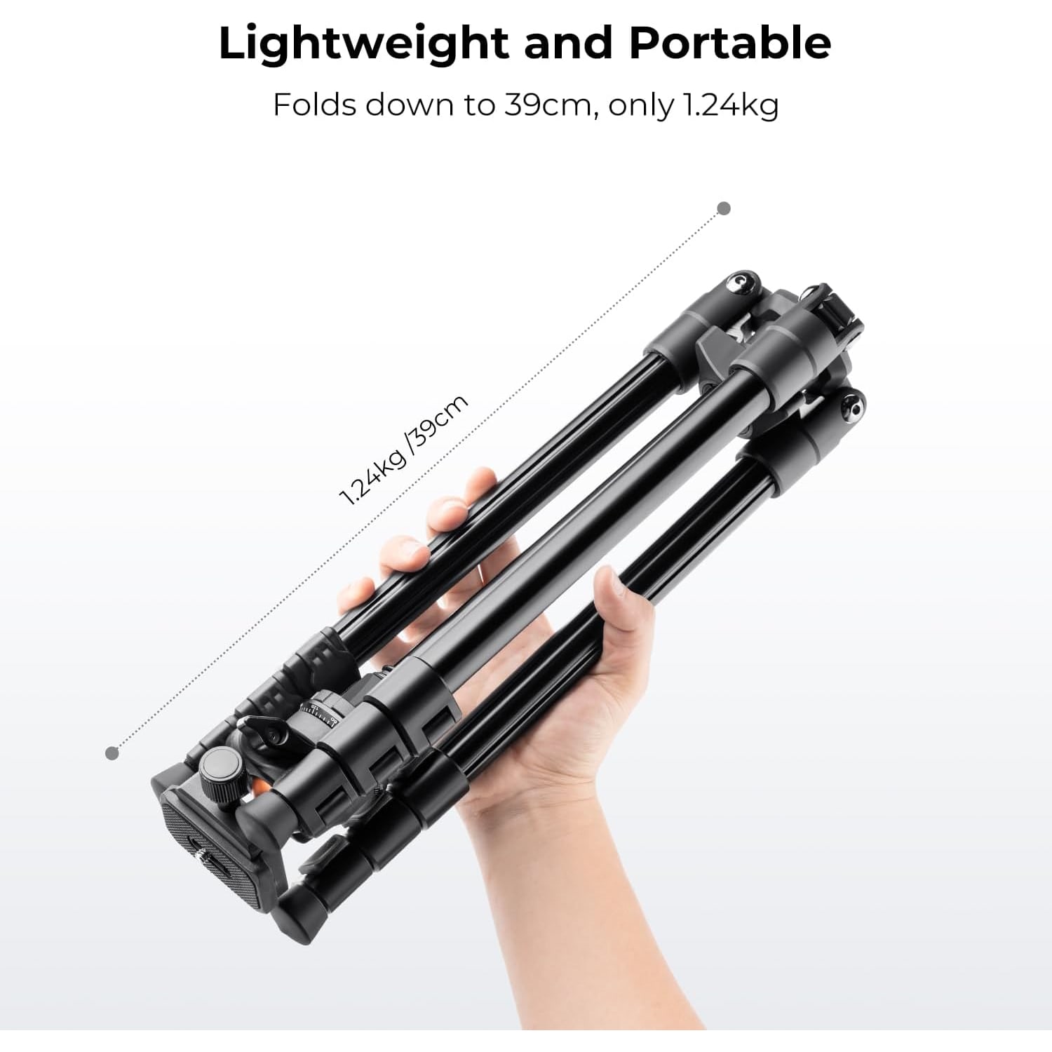 64 Inch Aluminum Travel Tripod with 36mm Ball Head