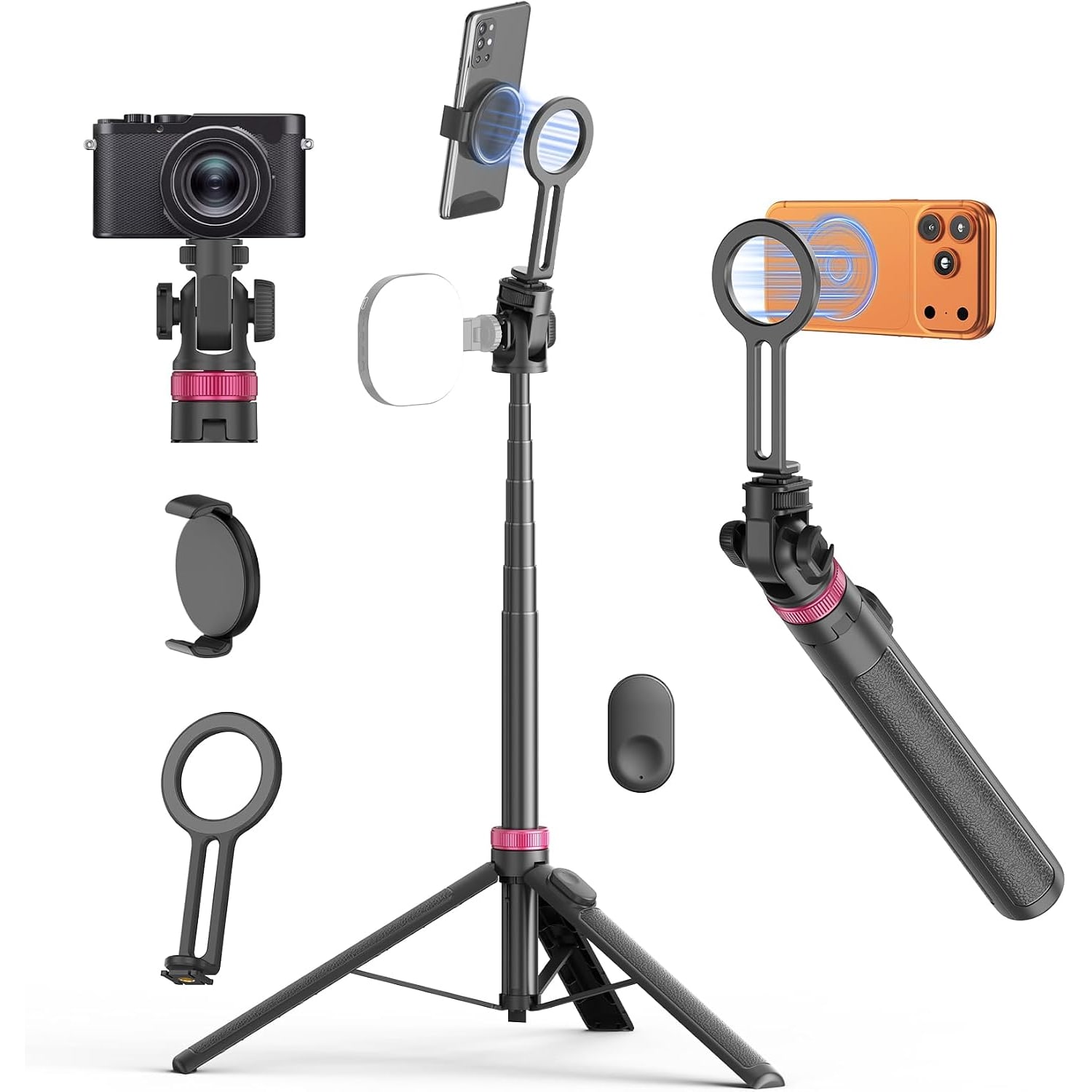 69 Inch Magnetic Phone Tripod and Selfie Stick with Remote