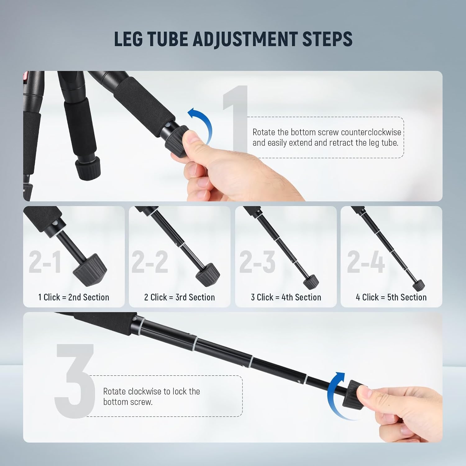 Mini Tabletop Tripod, 20 Inch Adjustable Desktop Camera Stand: image 4