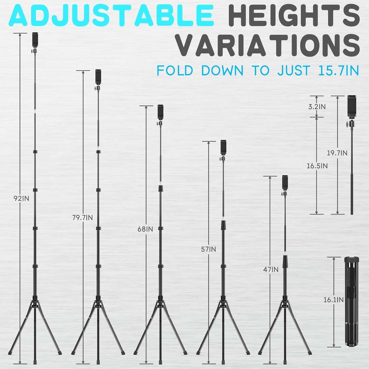Overhead Phone Tripod with 16.5-Inch Flexible Gooseneck
