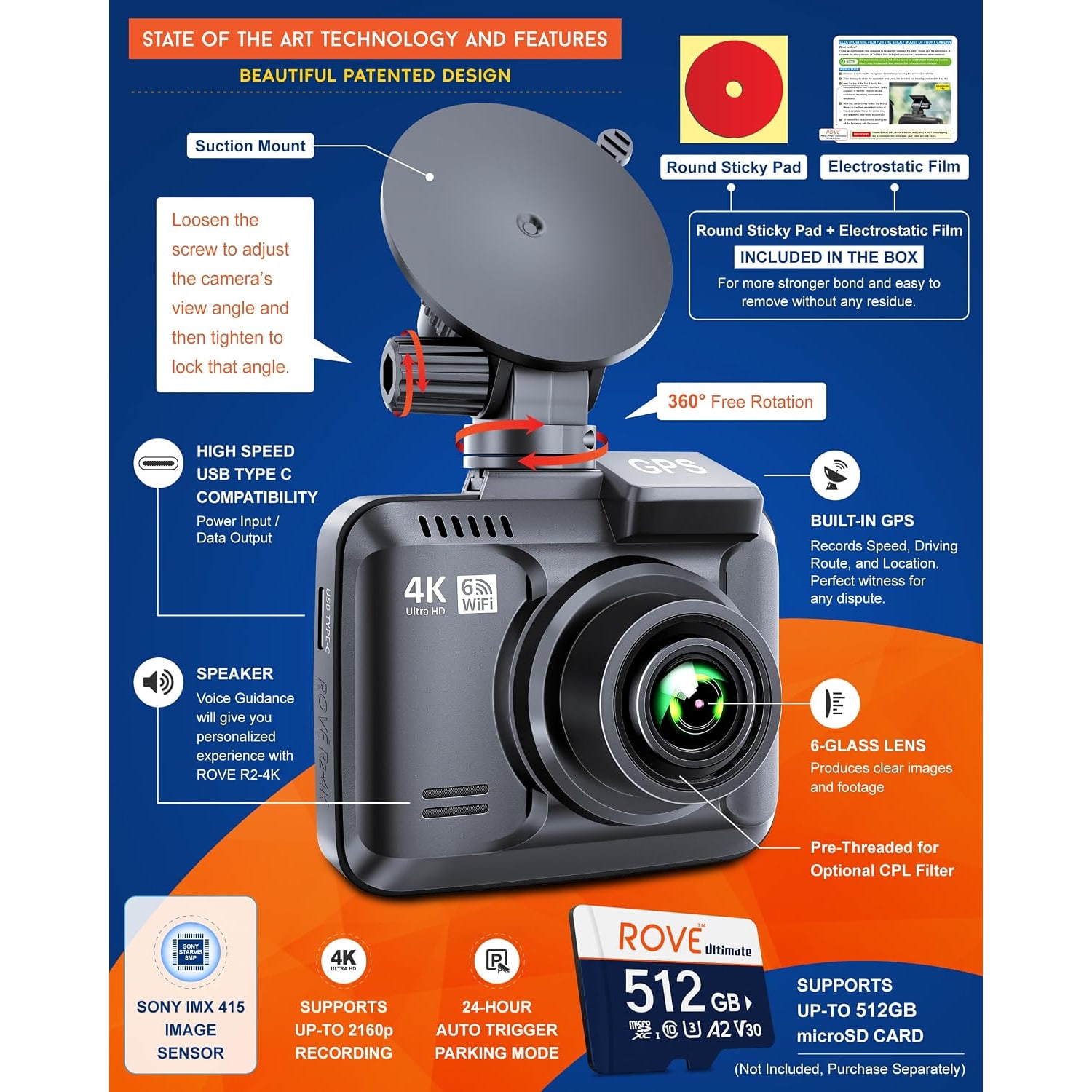 4K Ultra HD Dash Cam with WiFi and GPS: image 3