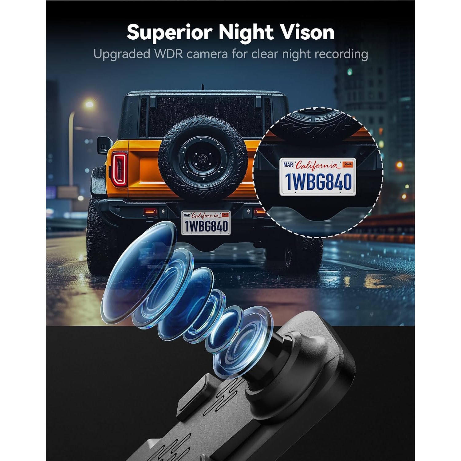 4K Mirror Dash Cam with 12-Inch Touch Screen and Rear Camera