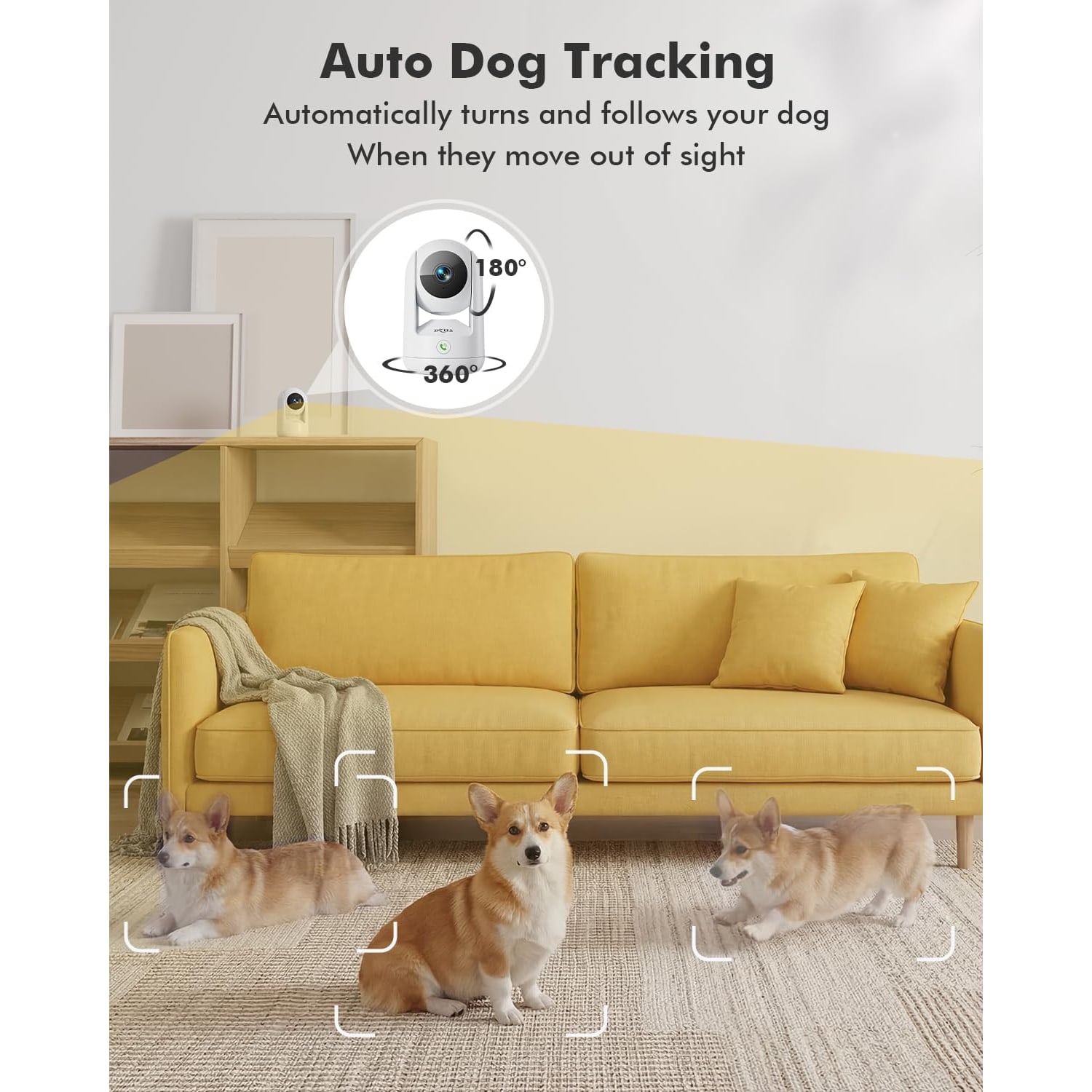 2K Indoor Camera with Dual-Band WiFi, 360 Degree Pan and Tilt (2-Pack)