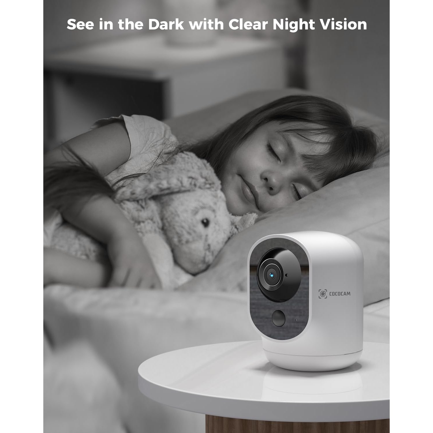2K Battery Indoor Security Camera with Pan and Tilt