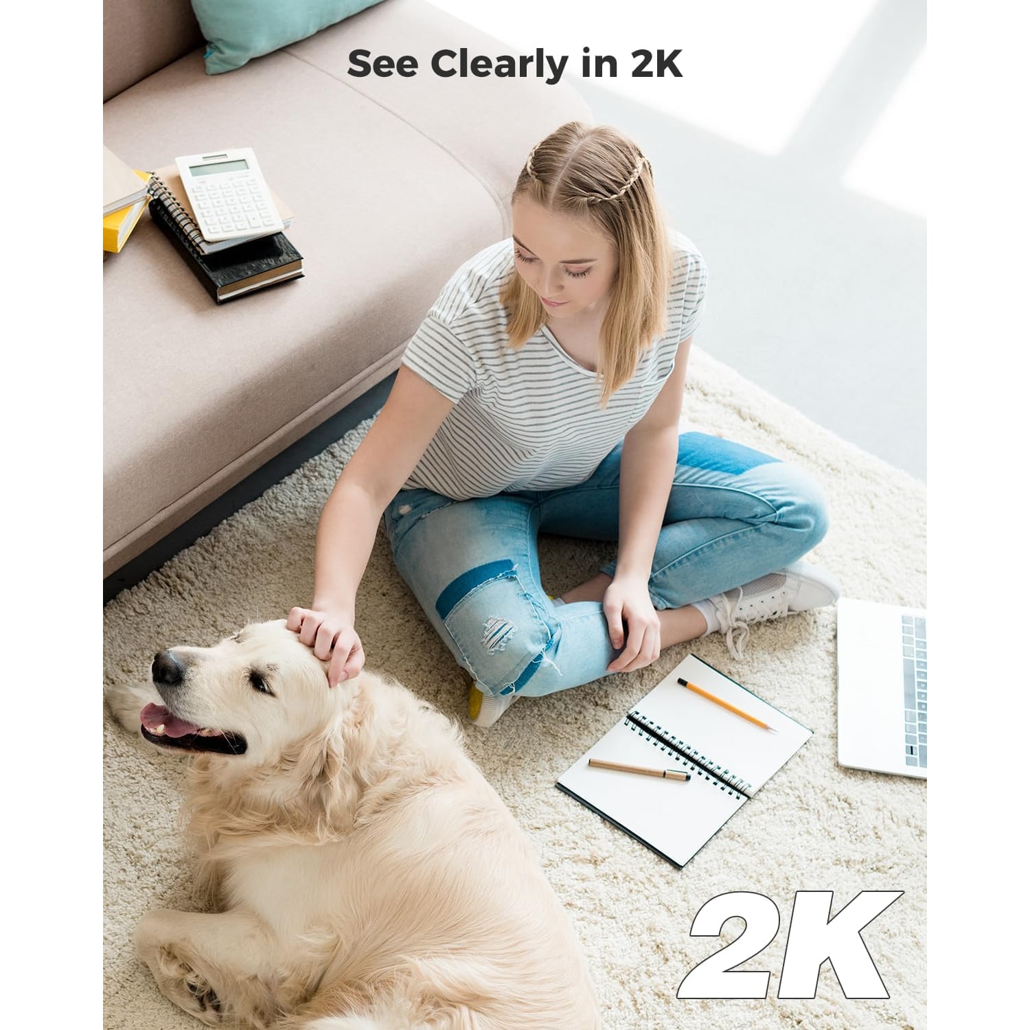 2K Battery Indoor Security Camera with Pan and Tilt: image 7