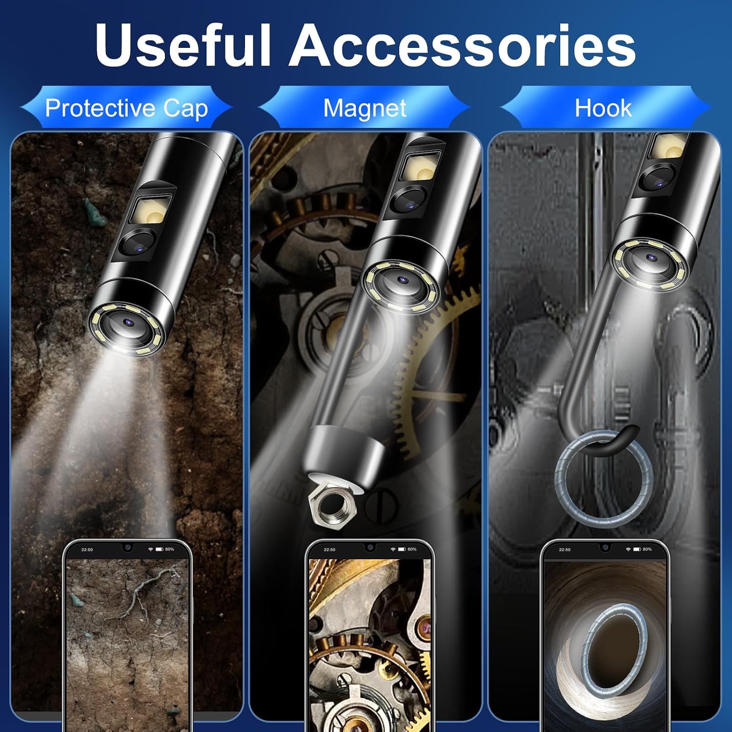 Dual Lens Endoscope Camera with 16.5 ft Semi-Rigid Cable: image 6