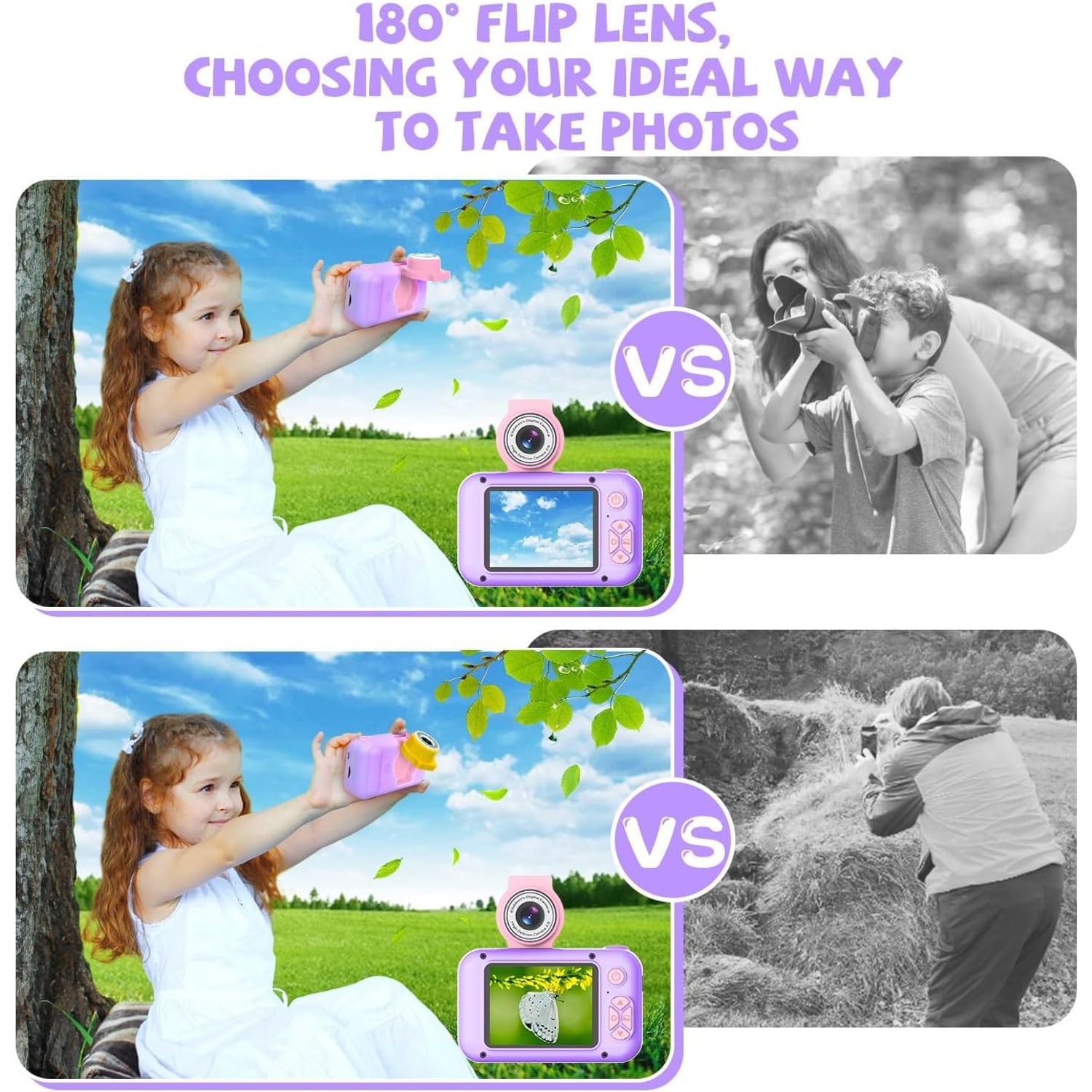 Kids Camera with 180° Flip Lens and 2.4" IPS Screen: image 4