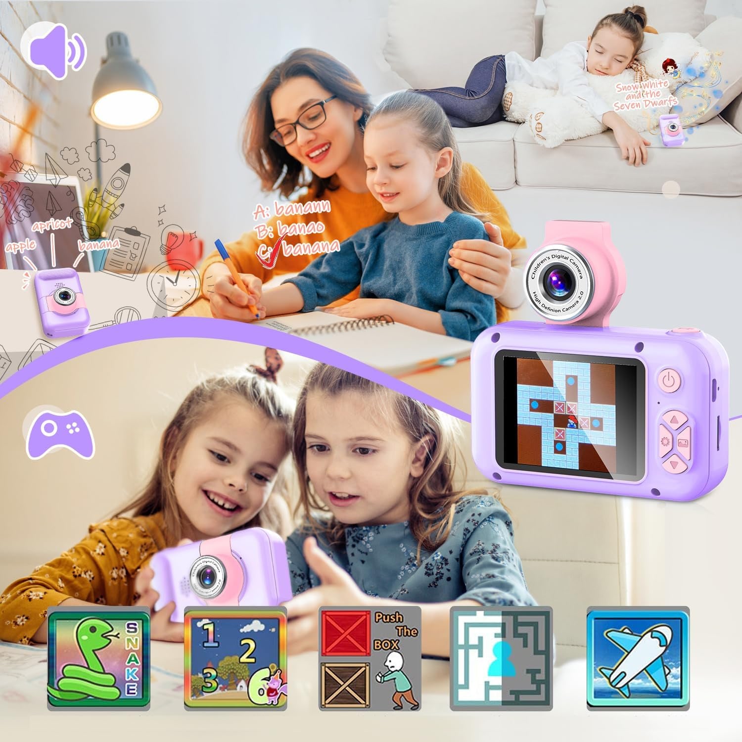 Kids Camera with 180° Flip Lens and 2.4" IPS Screen: image 5