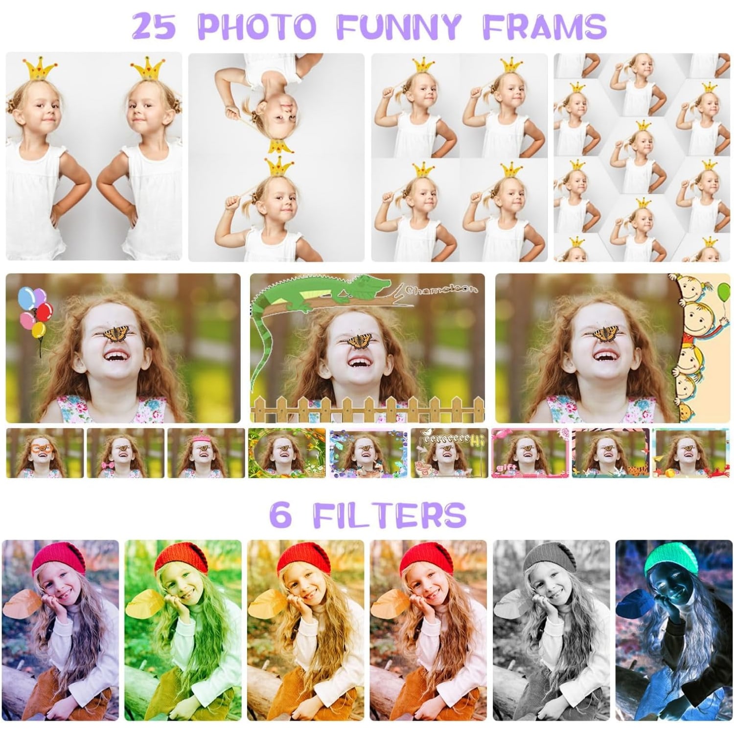 Kids Camera with 180° Flip Lens and 2.4" IPS Screen: image 6