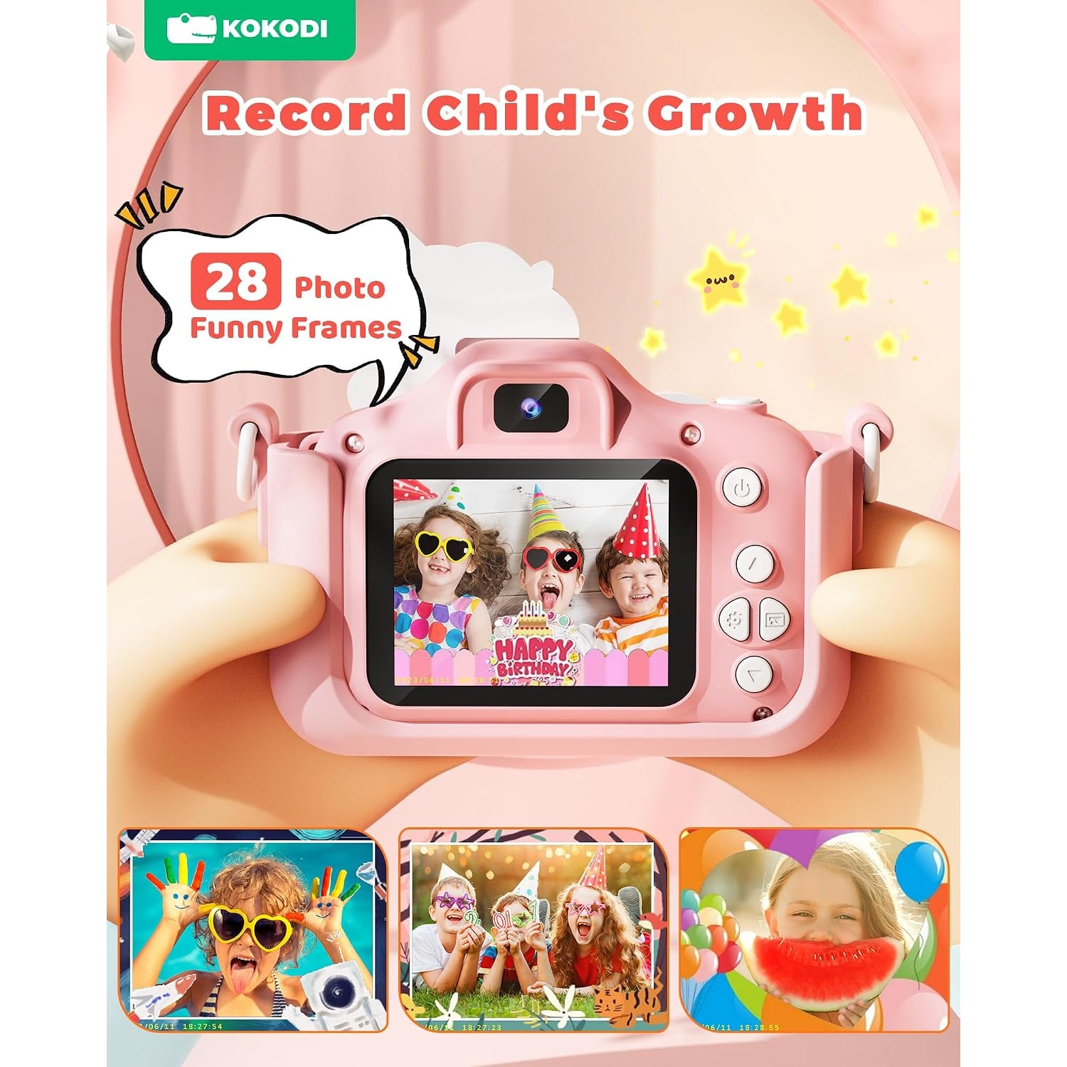 Kids Digital Camera with 32GB Card and Unicorn Case: image 3