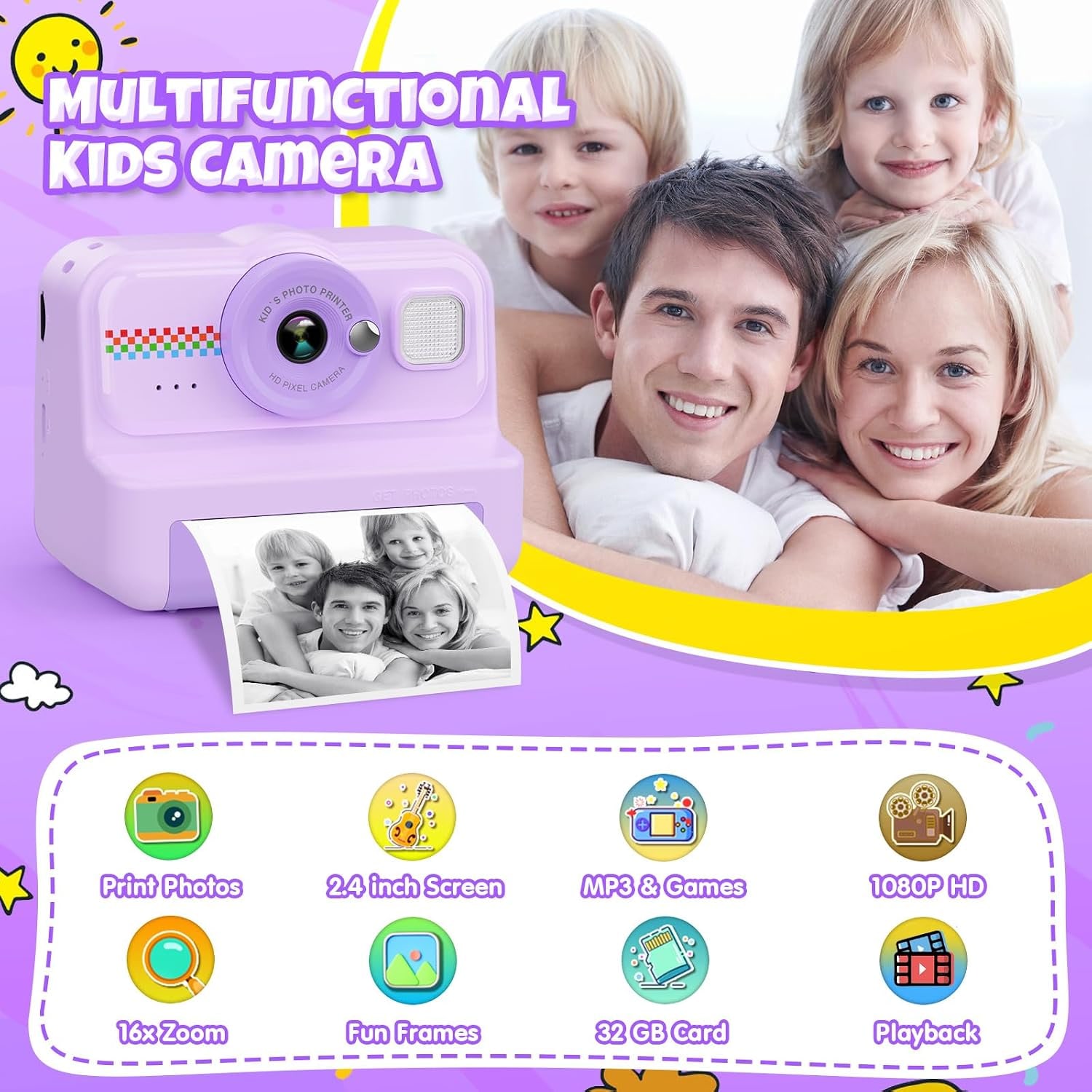 Kids Instant Print Camera with 32GB Card: image 2