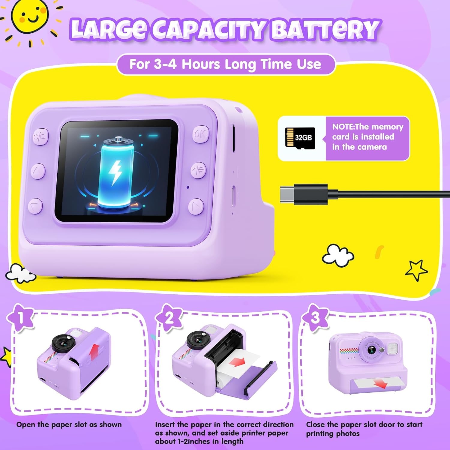 Kids Instant Print Camera with 32GB Card: image 7