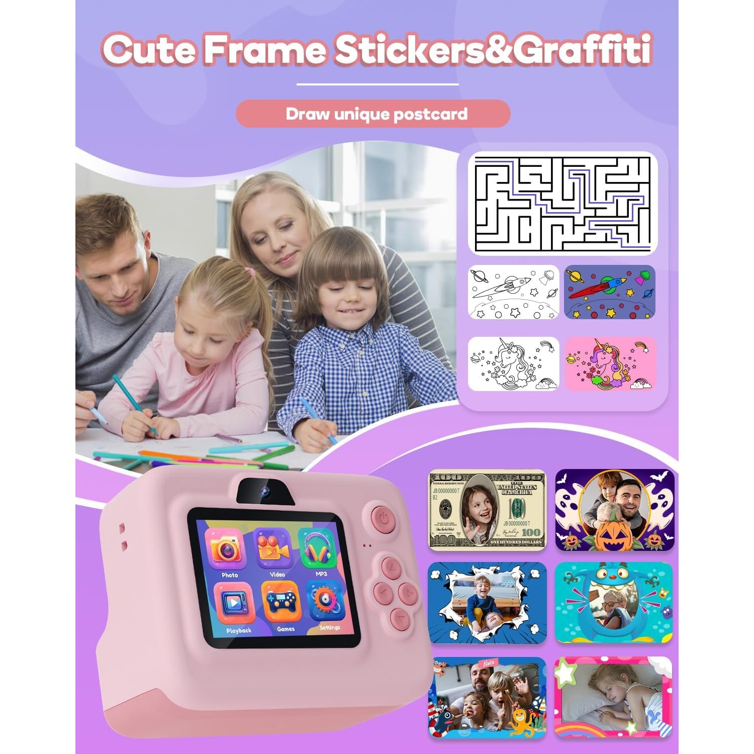 Kids Instant Print Camera with 1080p Video: image 3