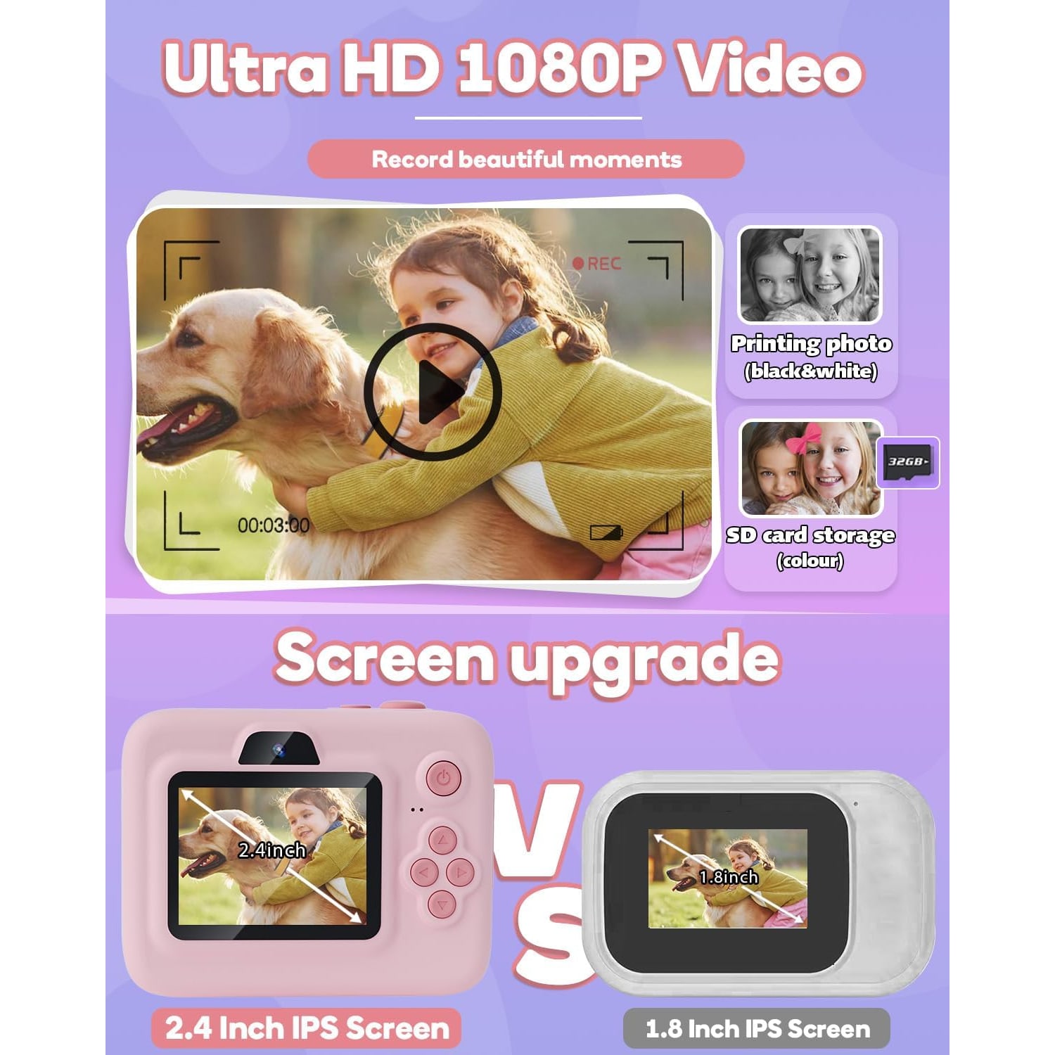Kids Instant Print Camera with 1080p Video: image 4