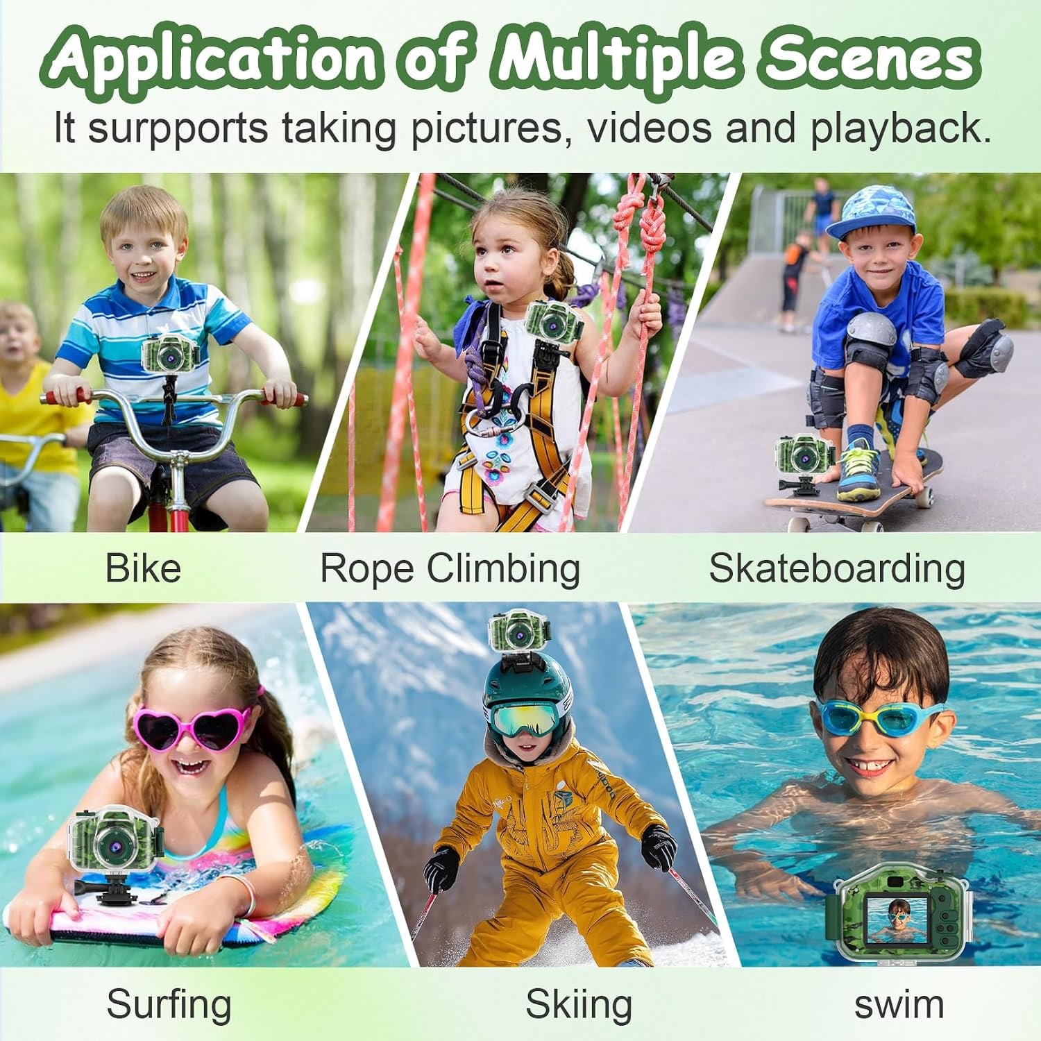 Kids Underwater Camera with 32GB Card and Waterproof Case