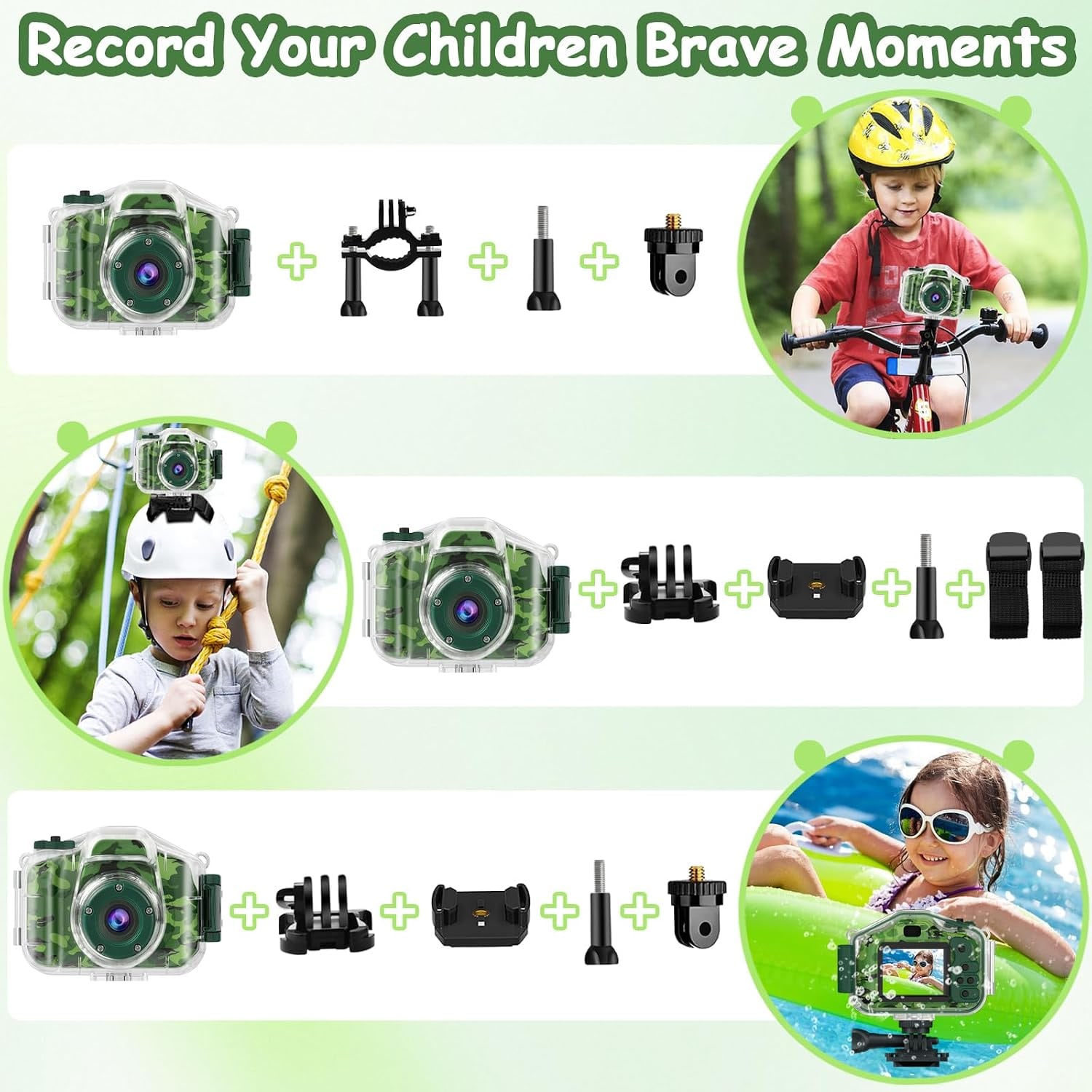 Kids Underwater Camera with 32GB Card and Waterproof Case