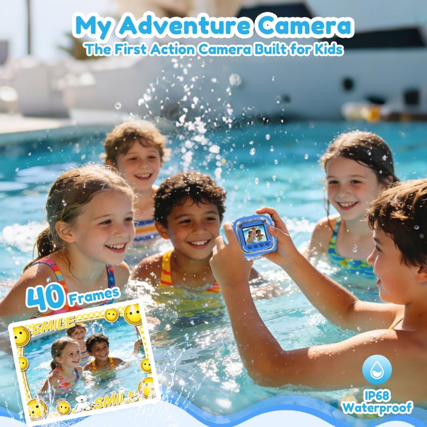 Kids Waterproof Action Camera with 32GB Card and Mounts: image 9