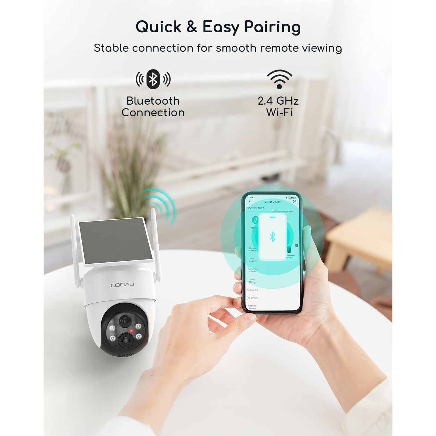 2K Solar Camera with 360 Degree Pan and Tilt View: image 8
