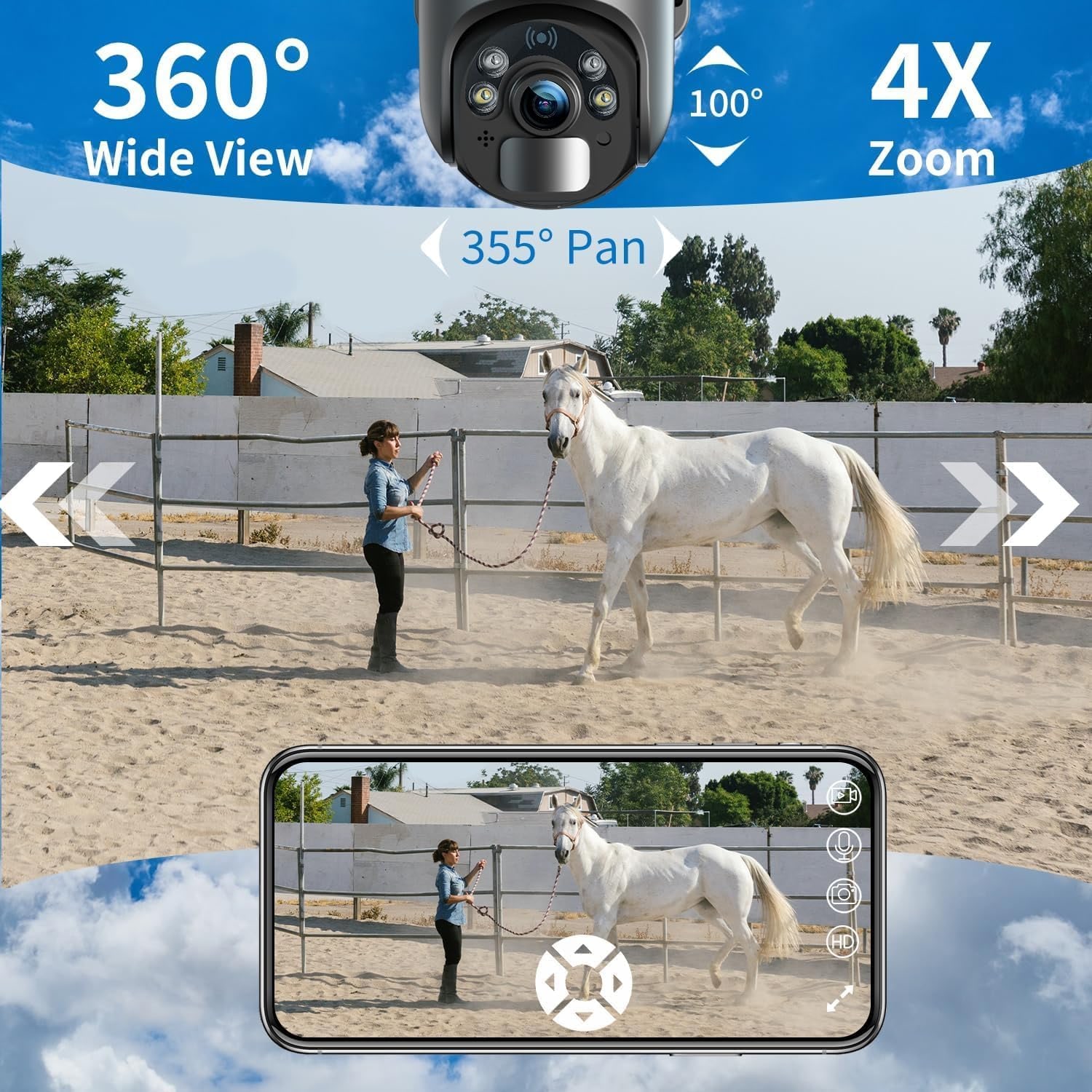 4G Solar Security Camera with Built-In SIM and Pan-Tilt Lens: image 4