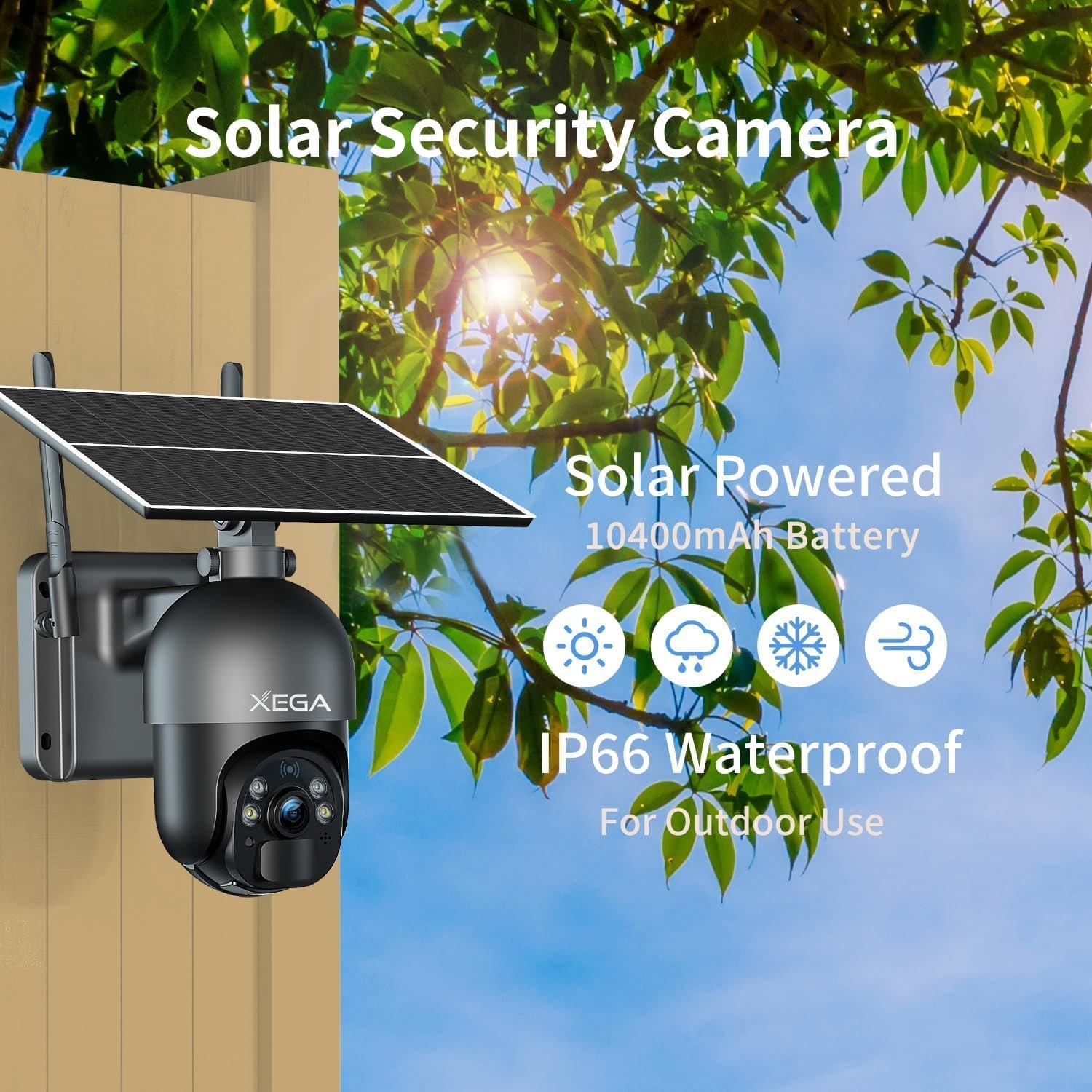 4G Solar Security Camera with Built-In SIM and Pan-Tilt Lens: image 5
