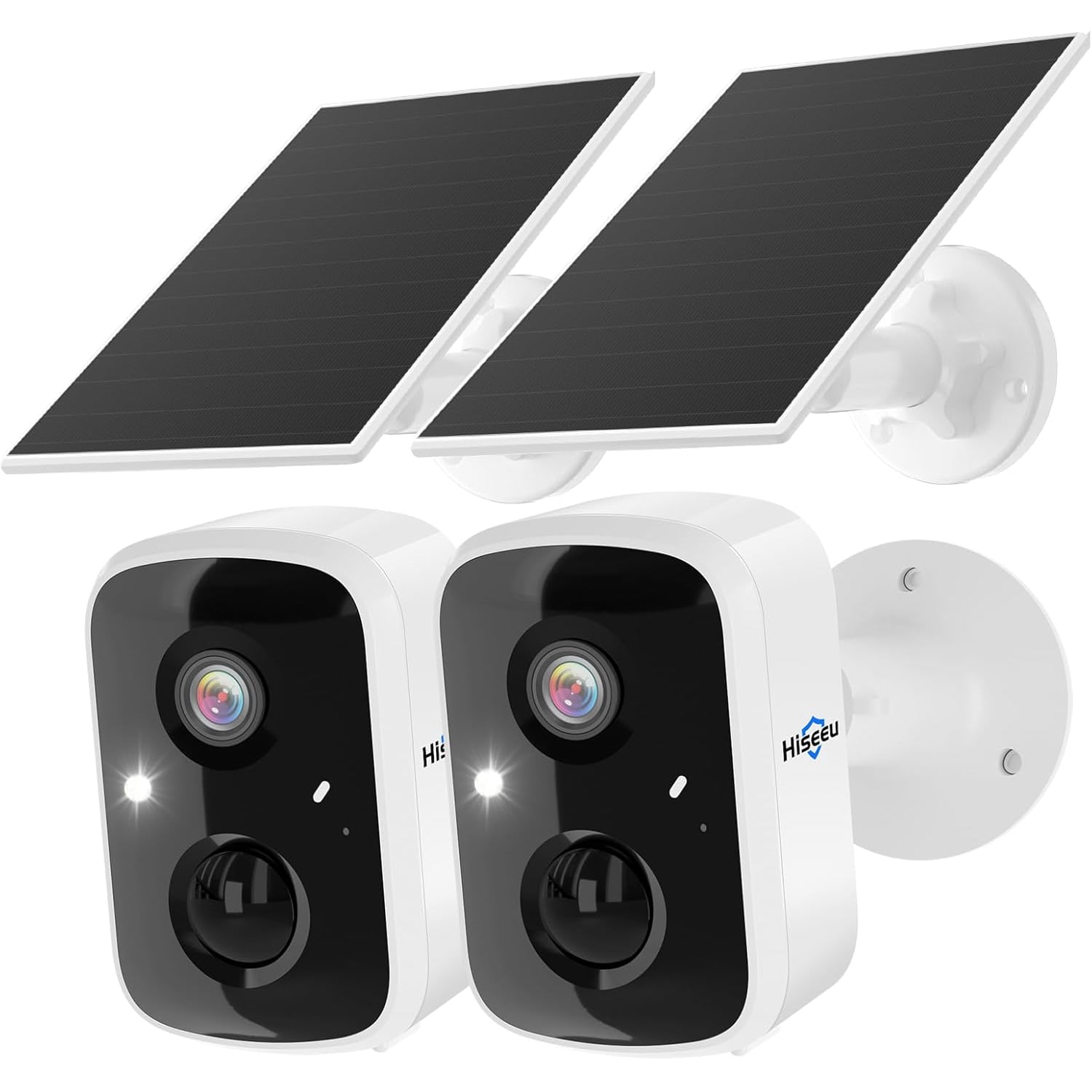 4MP Solar Security Camera (2-Pack) with Solar Panels and Color Night Vision: image 1