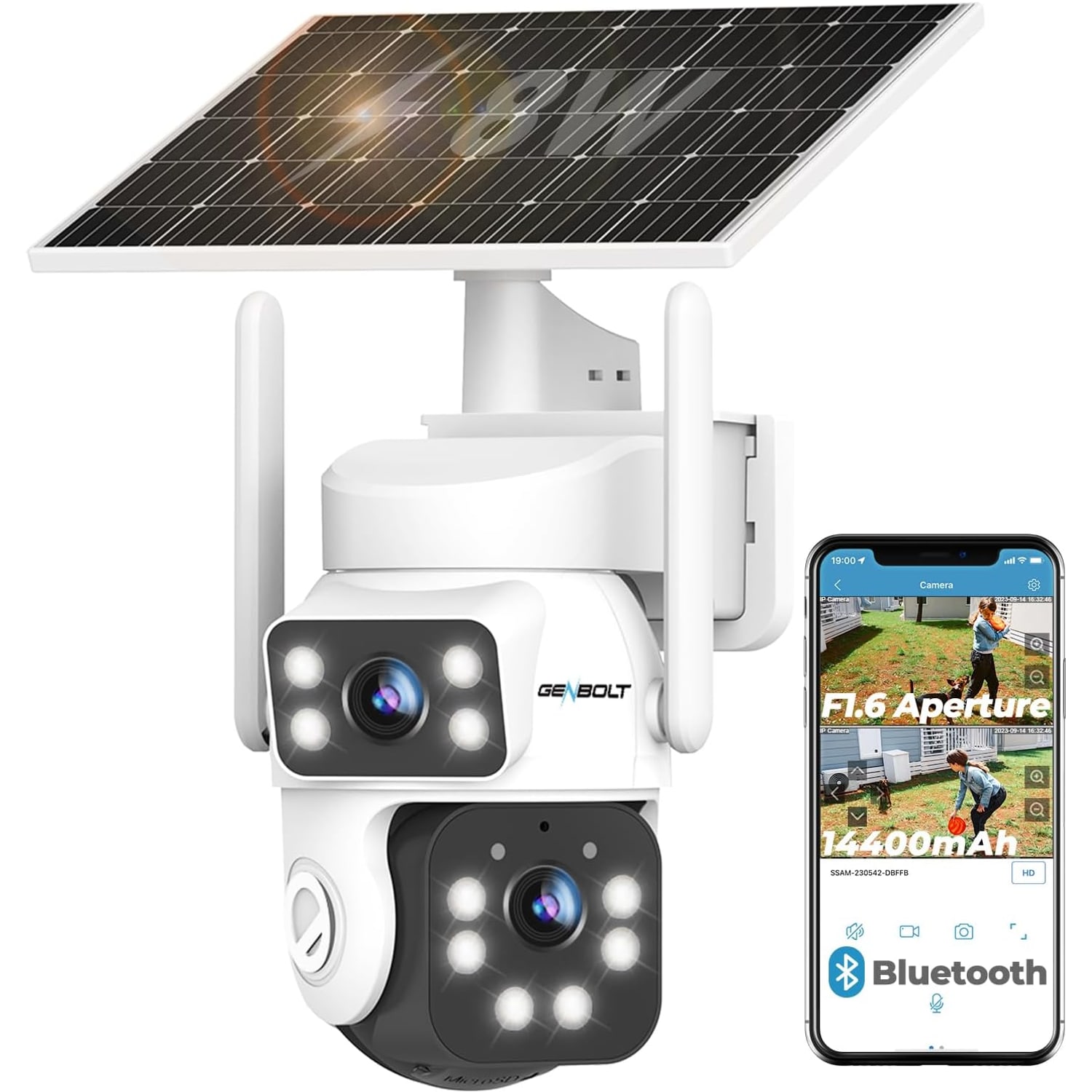 Solar Security Camera with 24/7 Recording and Dual Lens: image 1