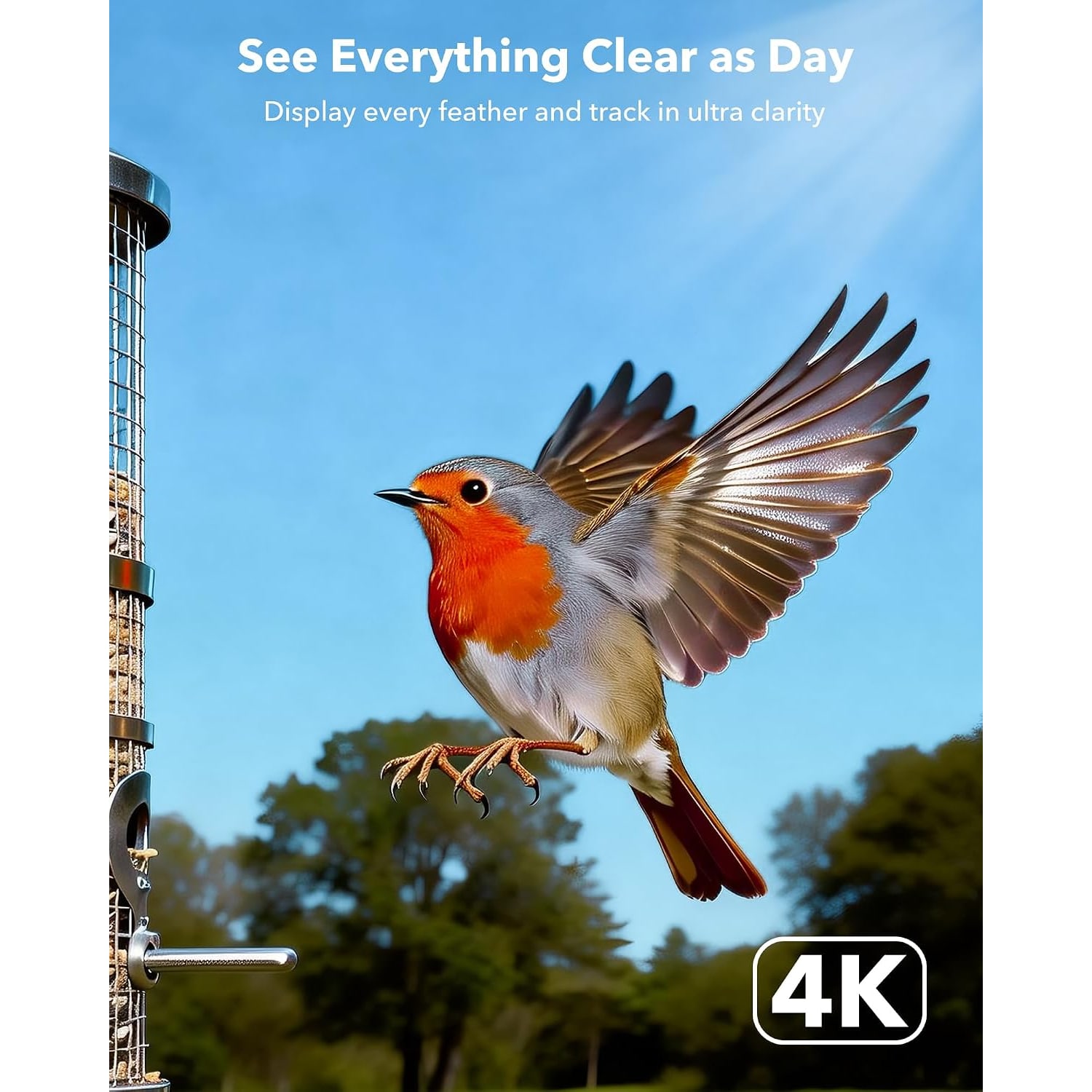 Solar Trail Camera 4K Wildlife Monitor with Night Vision