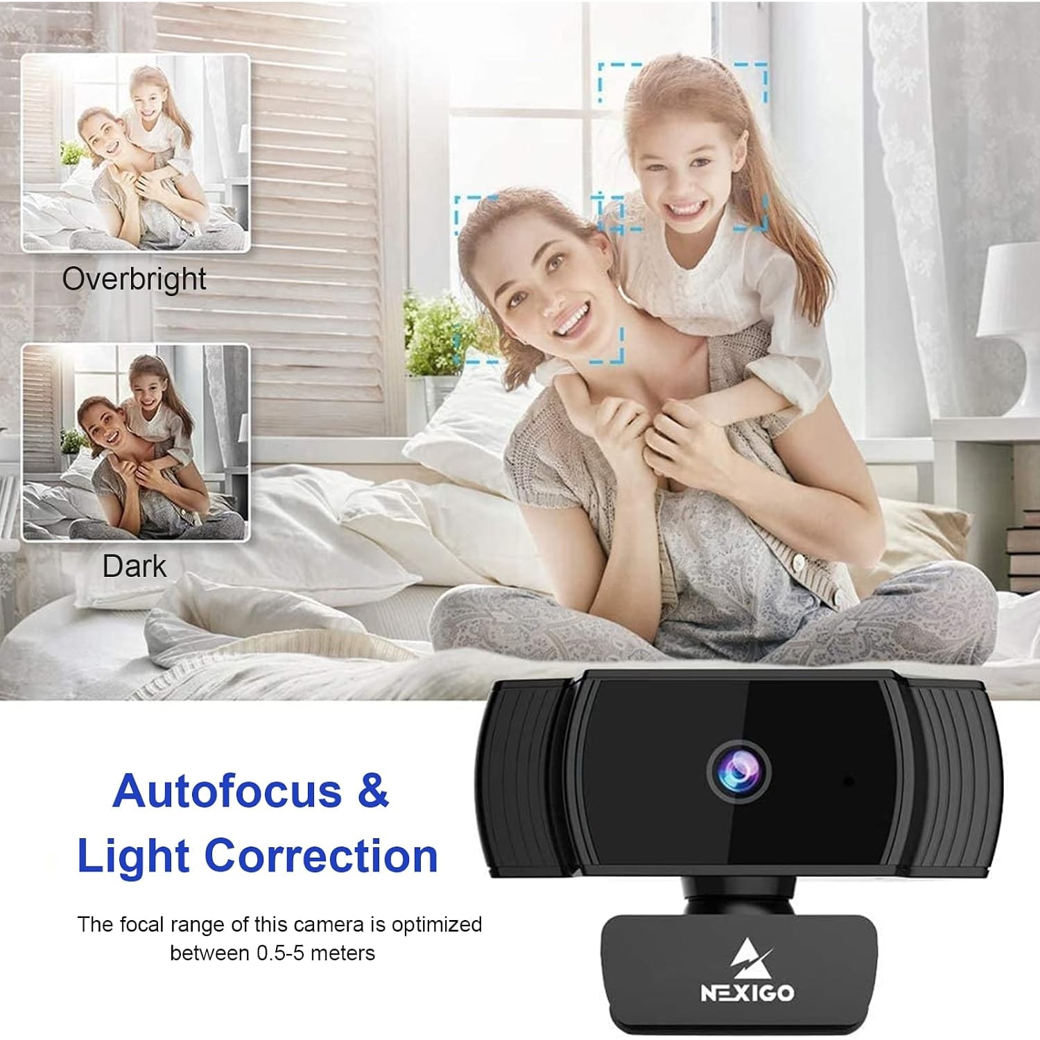 AutoFocus 1080p Webcam with Stereo Microphone and Privacy Cover: image 3