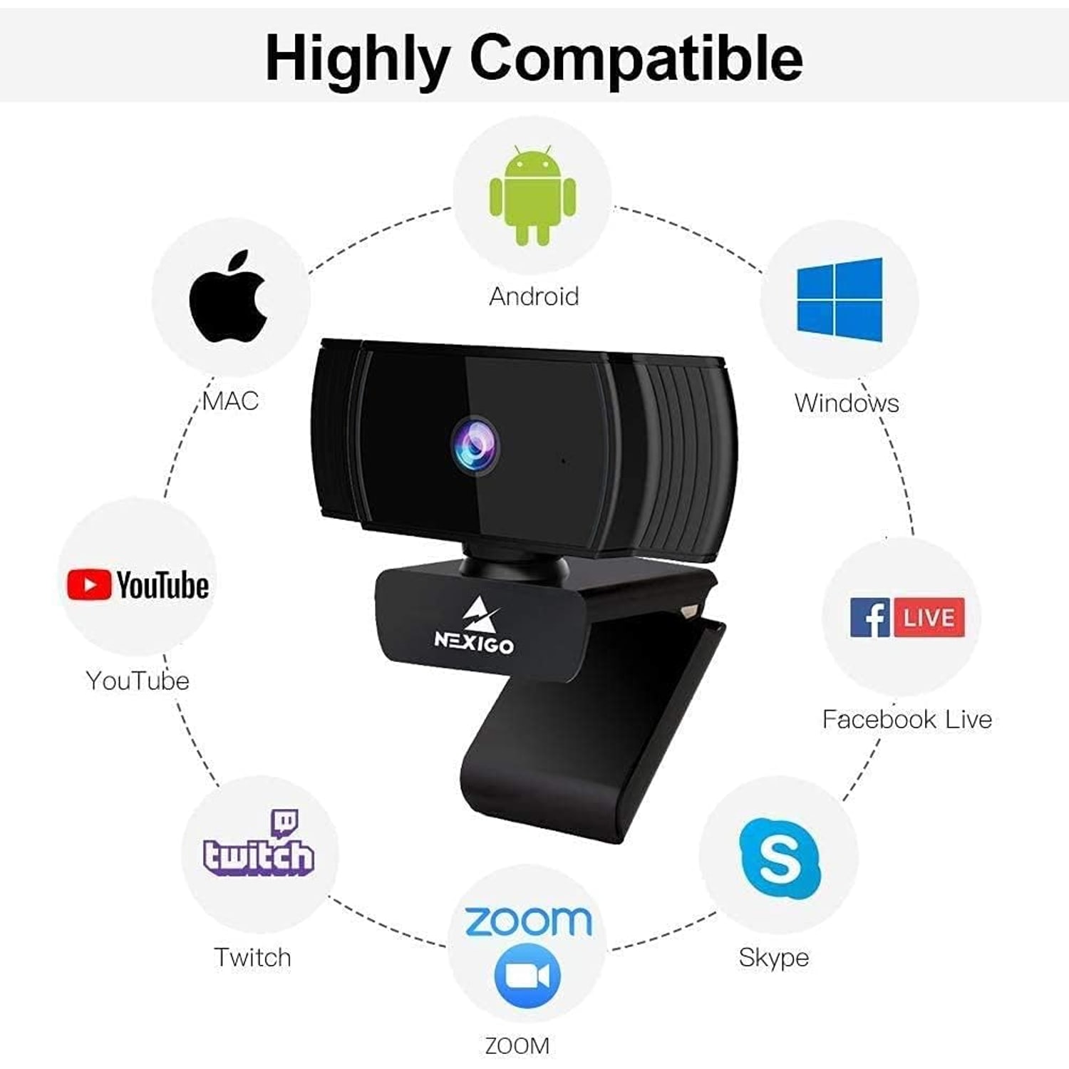 AutoFocus 1080p Webcam with Stereo Microphone and Privacy Cover: image 5