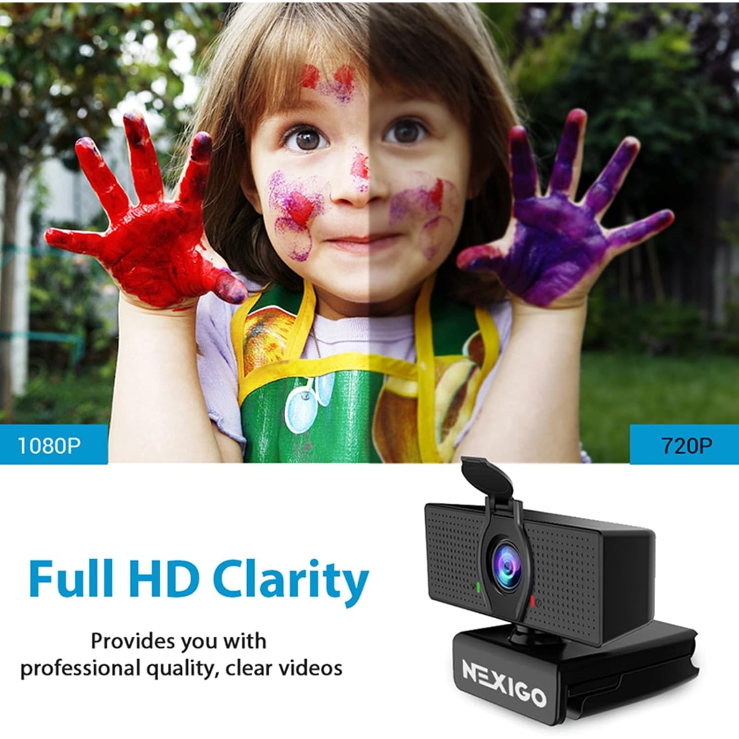 1080p Webcam with Zoom Control and Privacy Cover: image 2