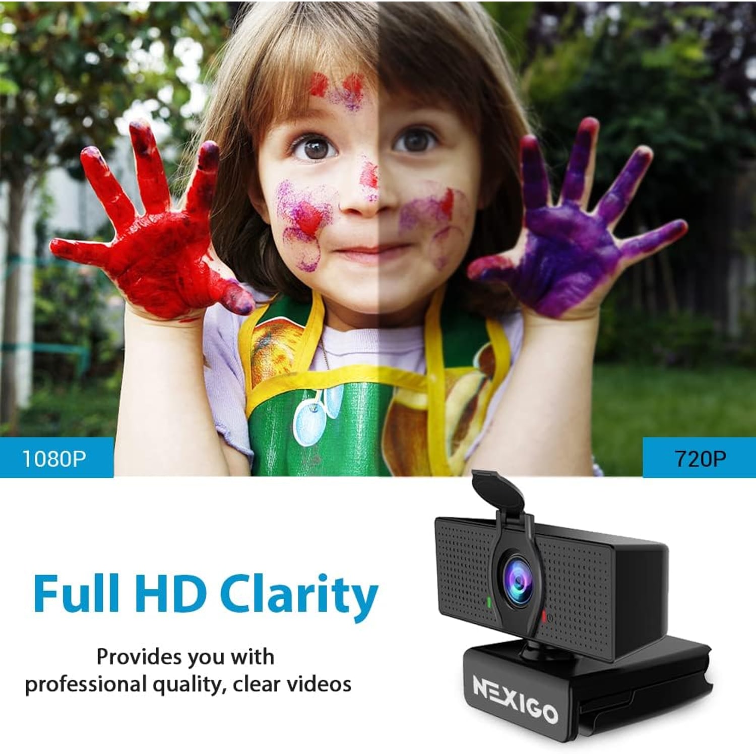 1080p Webcam with Zoom Control and Privacy Cover: image 5