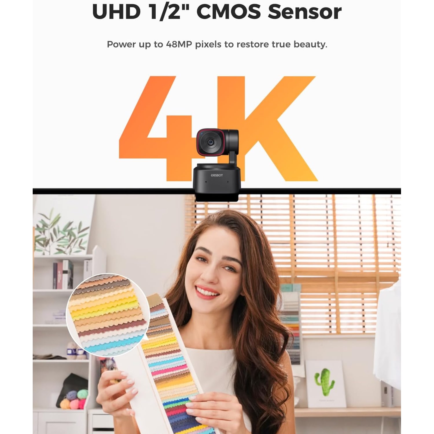 4K PTZ Webcam with AI Tracking and Gesture Control: image 3